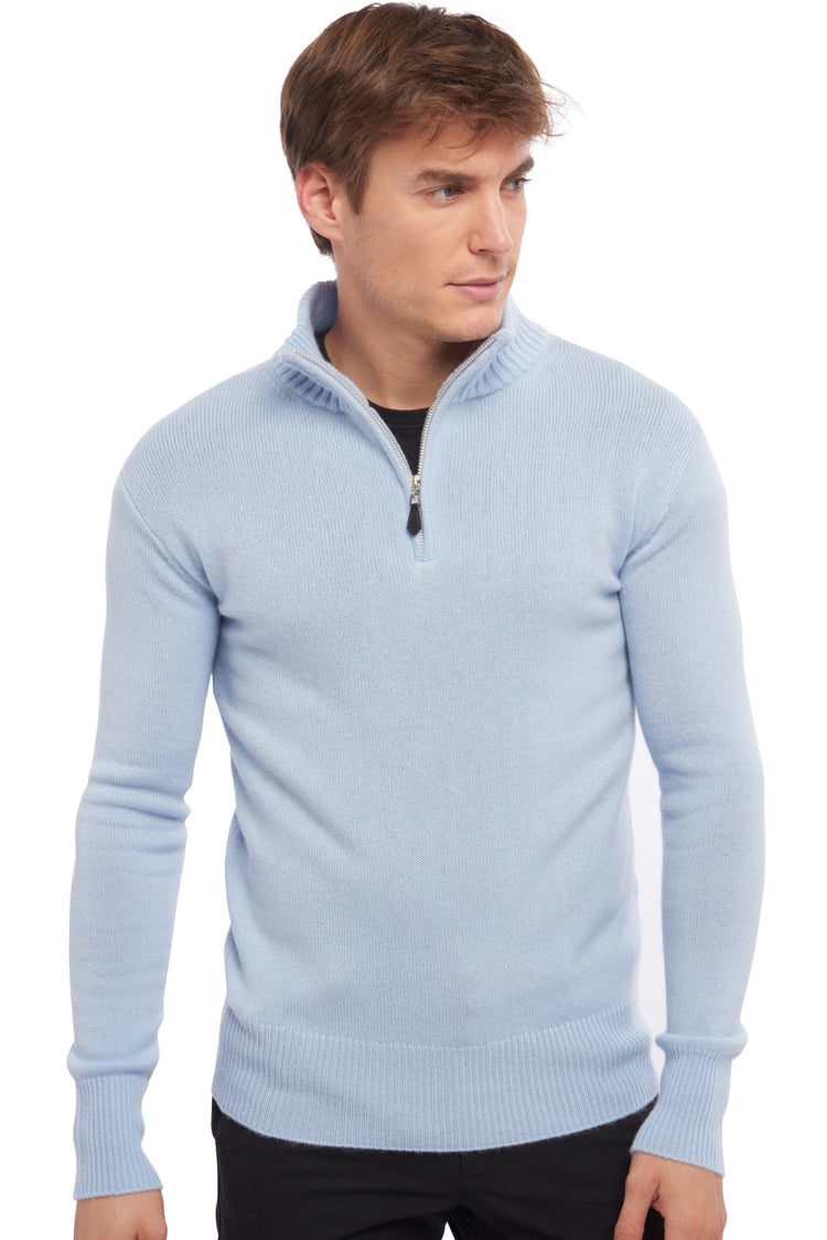 Donovan men's cashmere jumper - sky blue - Mahogany