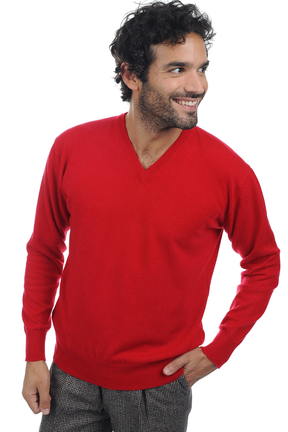 Hippolyte men's cashmere - red - Mahogany