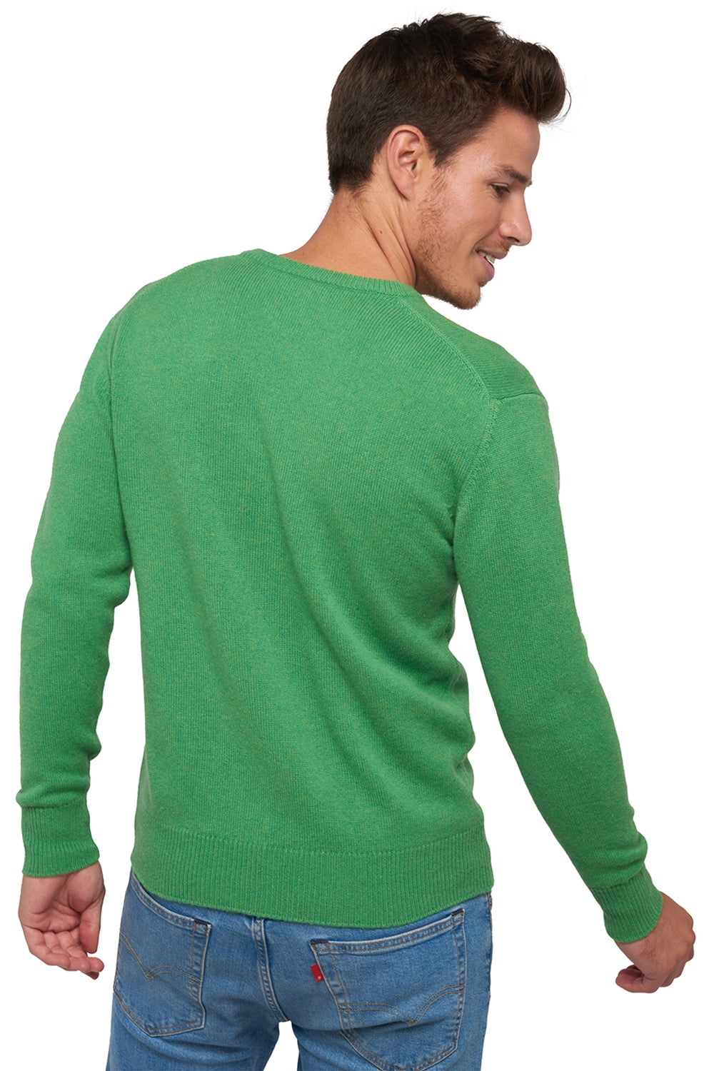 Hippolyte 4F en cachemire homme - Vue 1 - basil - Mahogany