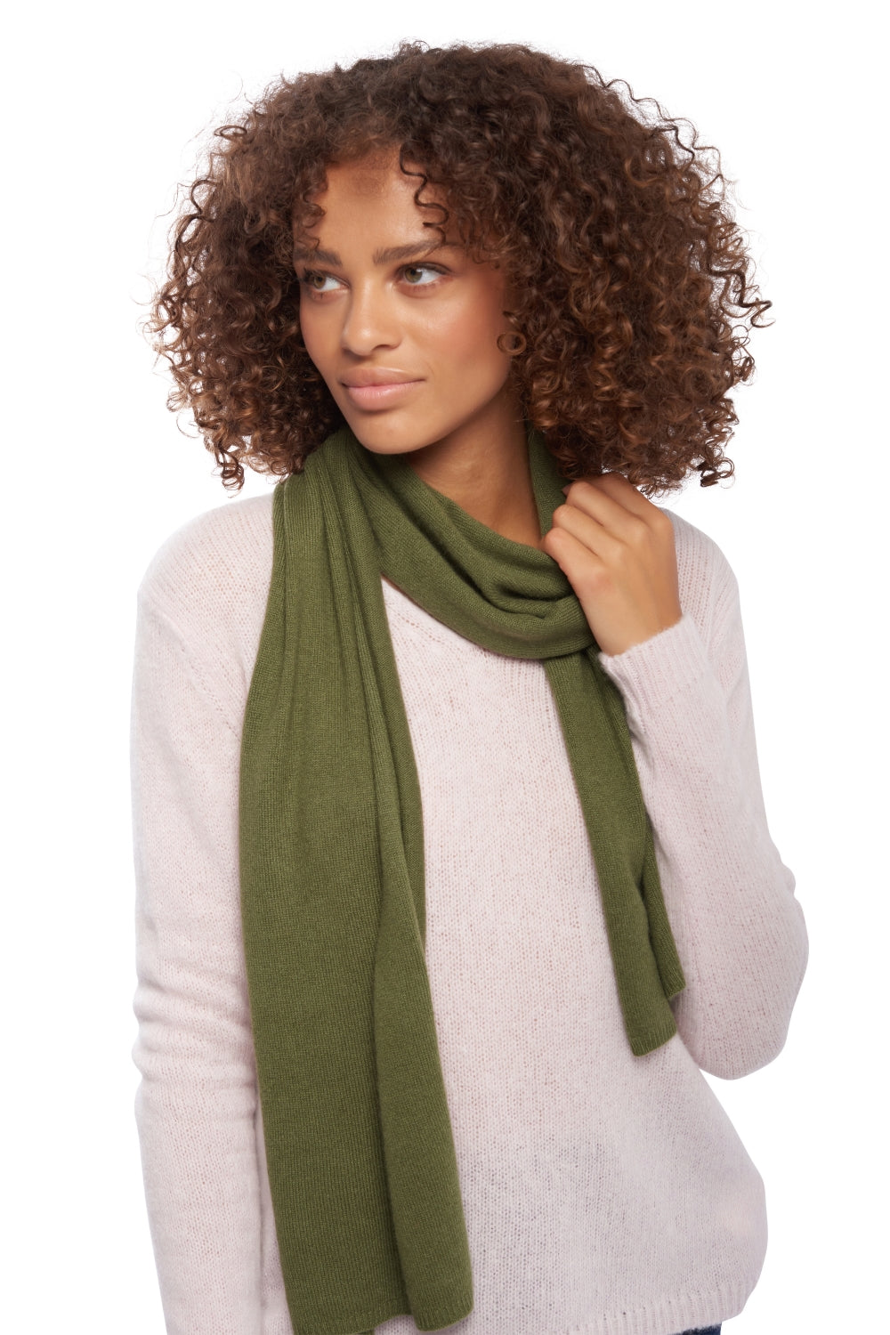 Ozone in mixed cashmere - khaki - Mahogany
