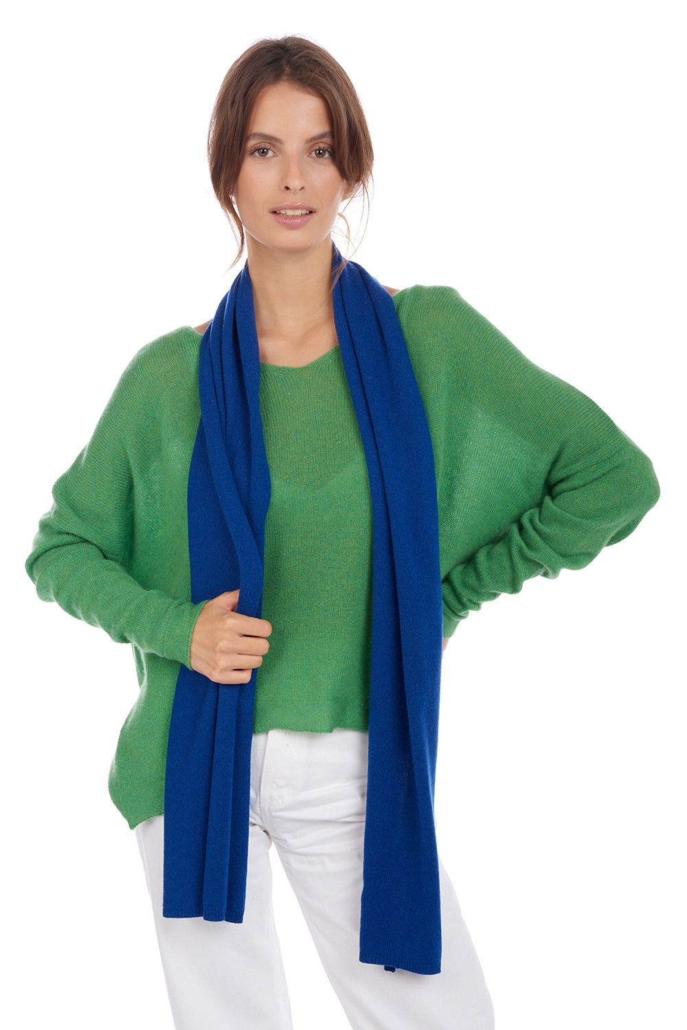 Cashmere scarf, 100% Cashmere, unisex, fine, , Mahogany