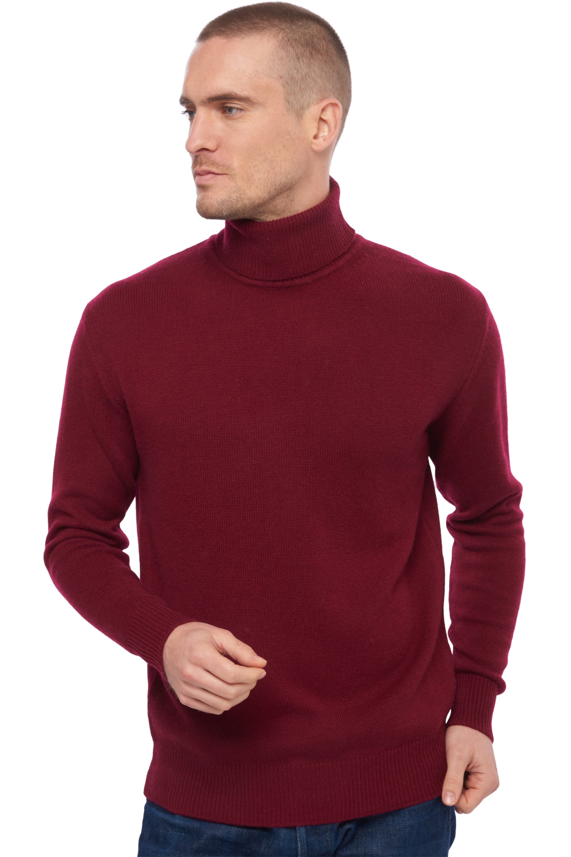 Edgar 4F in cashmere for men - bordeaux - Mahogany