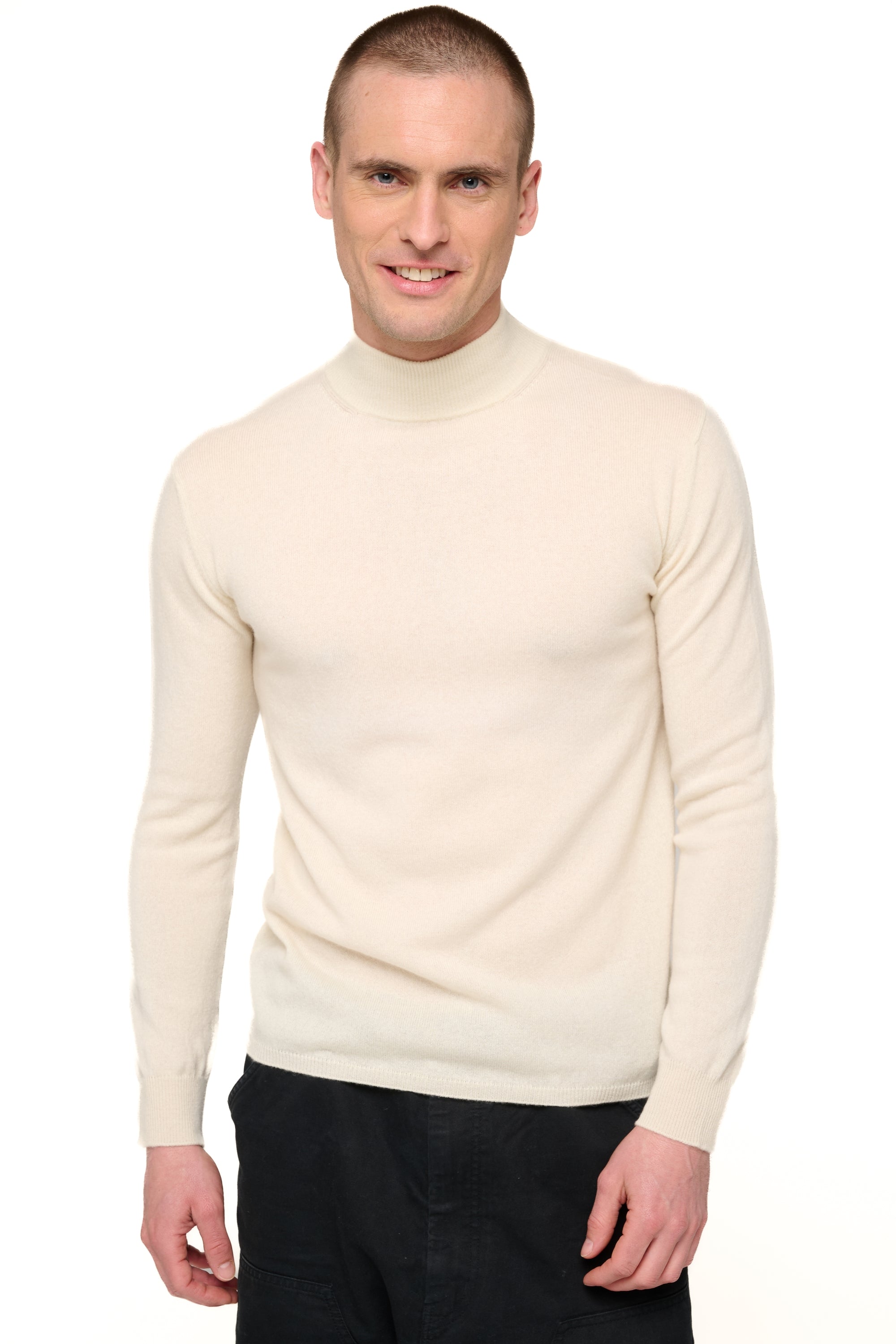 Frederic in cashmere for men - natural écru - Mahogany