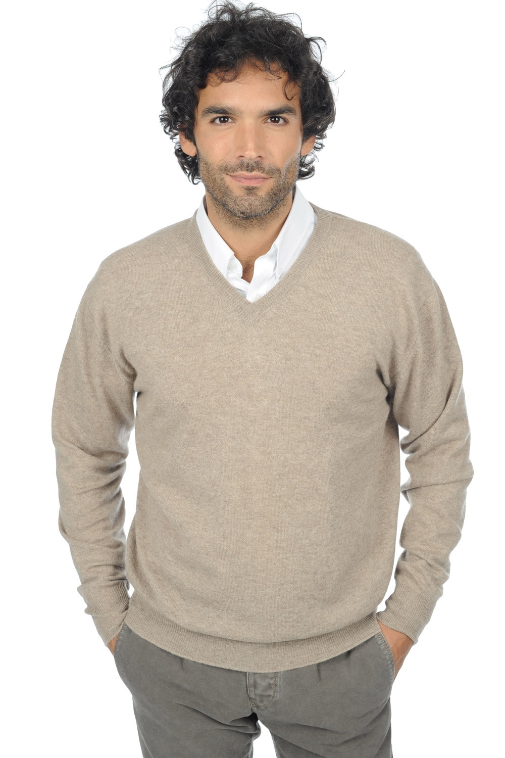 Hippolyte men's cashmere - natural brown - Mahogany