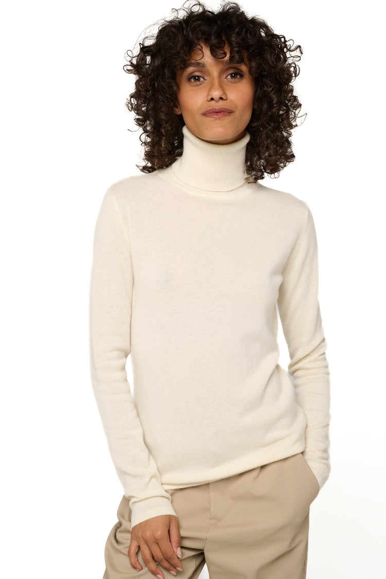 Jade women's cashmere jumper - natural ecru - Mahogany