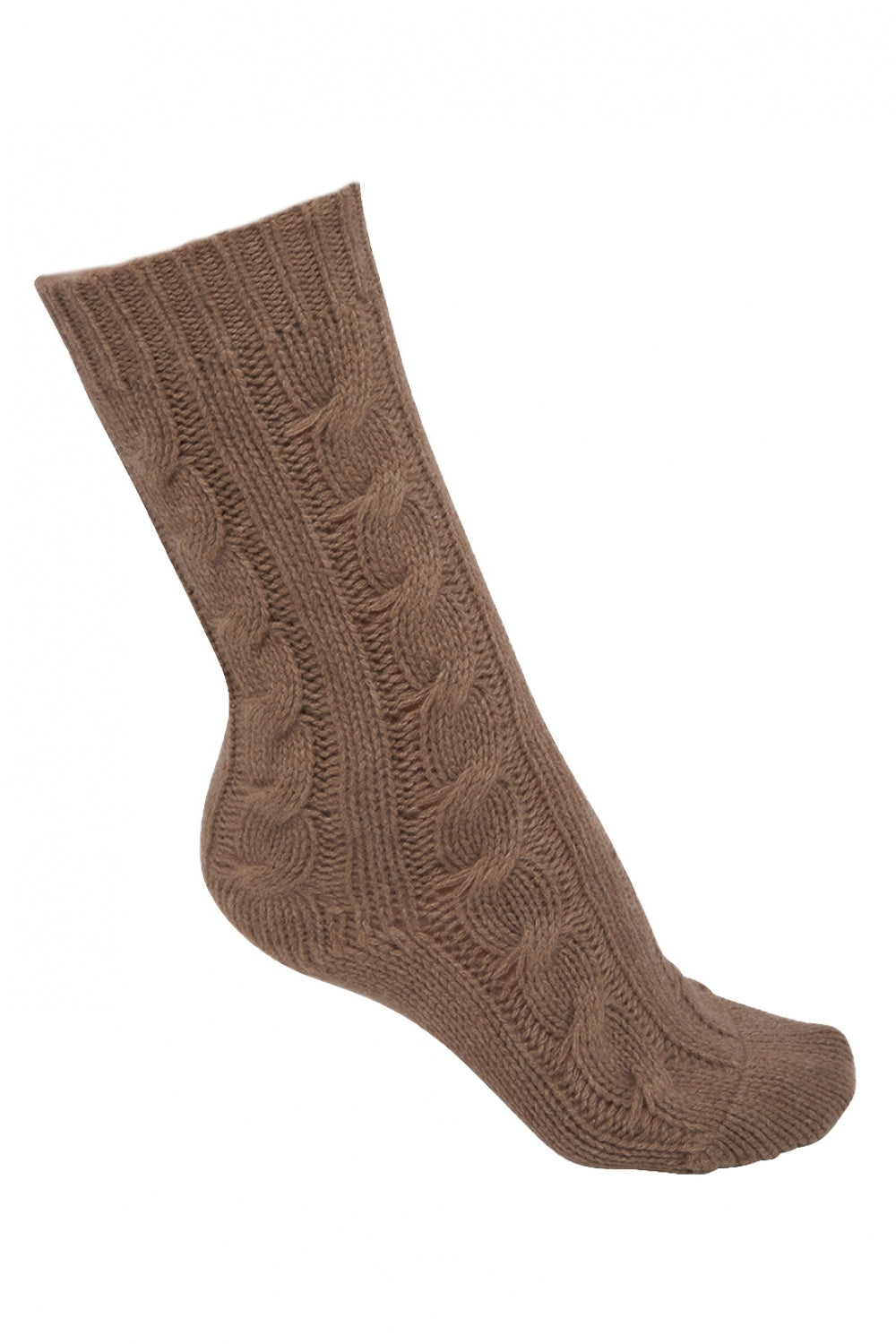Pedibus cashmere unisex socks - natural brown - Mahogany