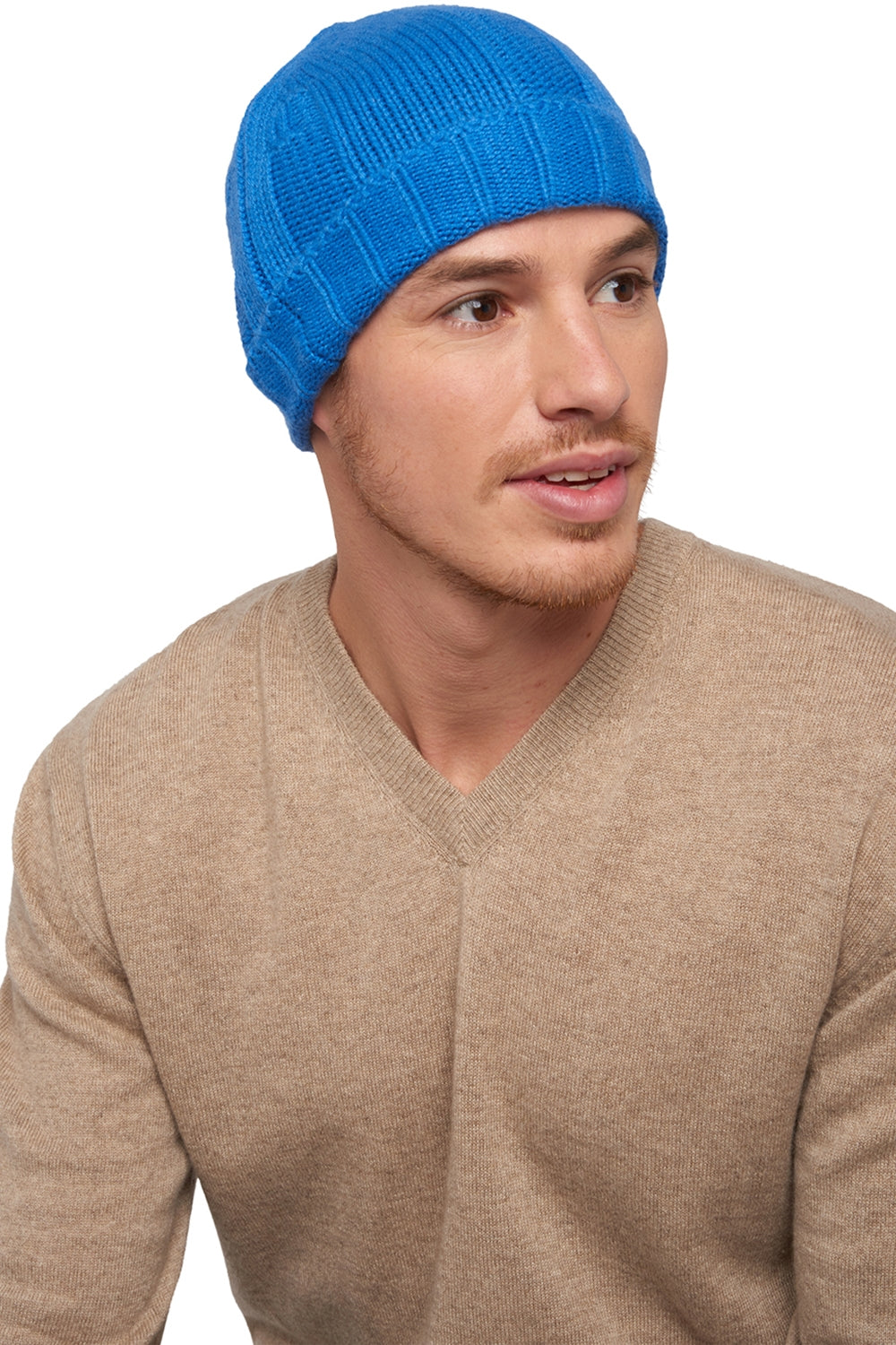 Ted in cashmere for men - tetbury blue - Mahogany