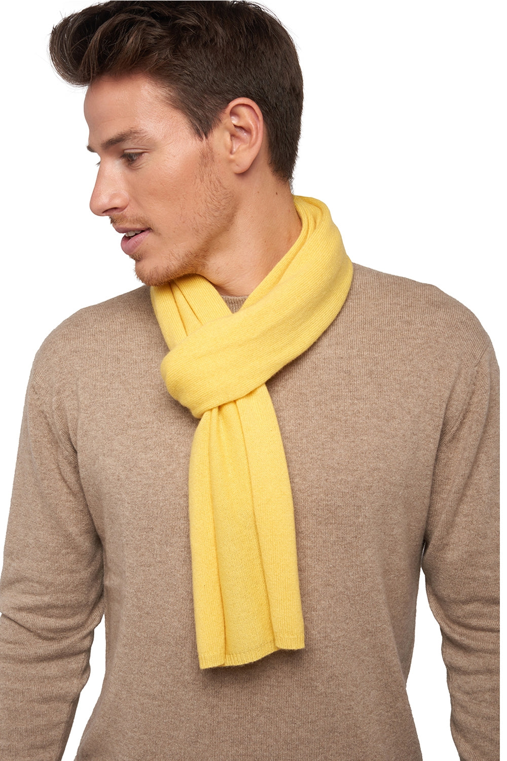 Ozone in mixed cashmere - sunny yellow - Mahogany