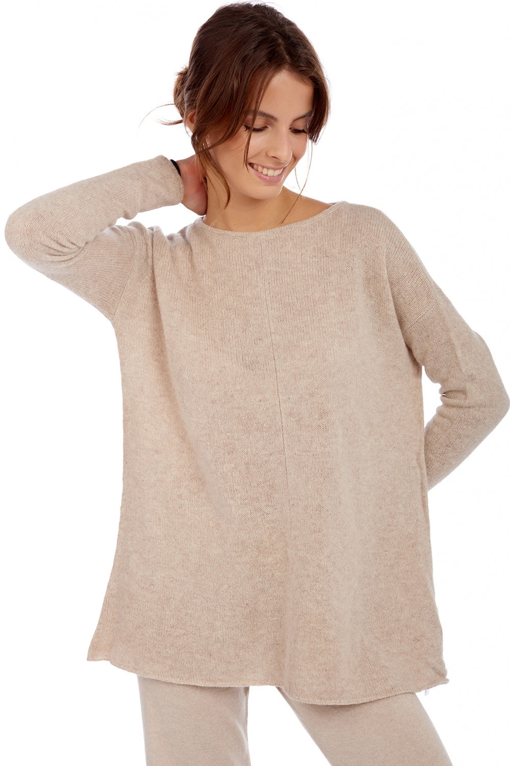 Nadeje women's yak jumper - timeless - Mahogany