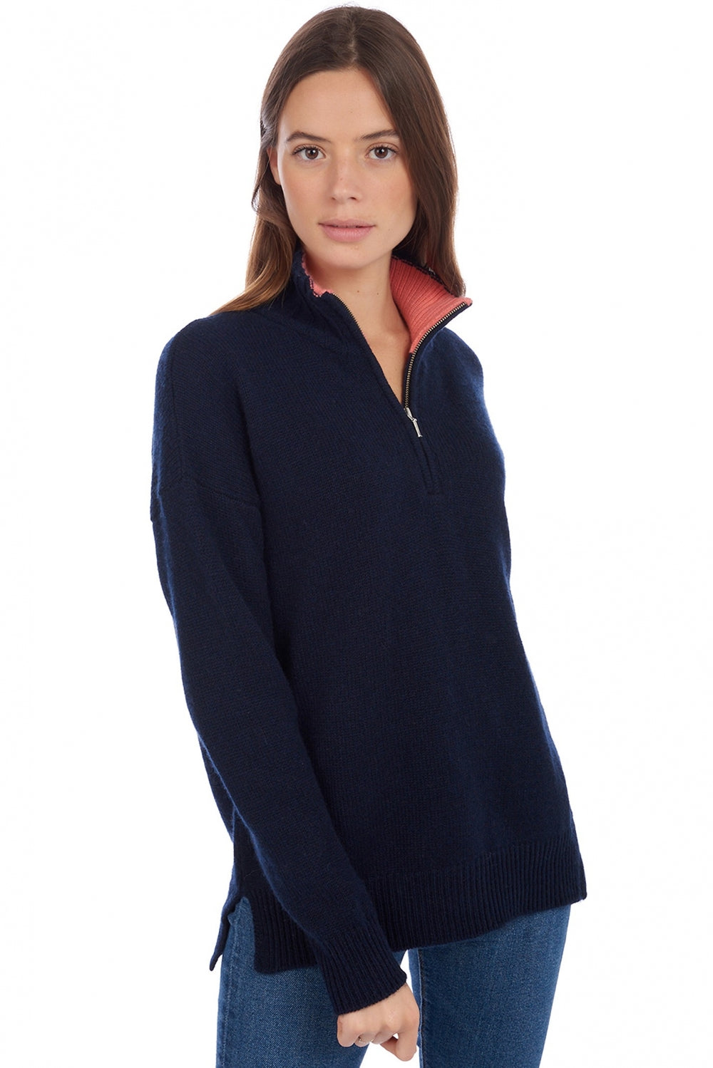 Alizette women's cashmere - dark navy - Mahogany