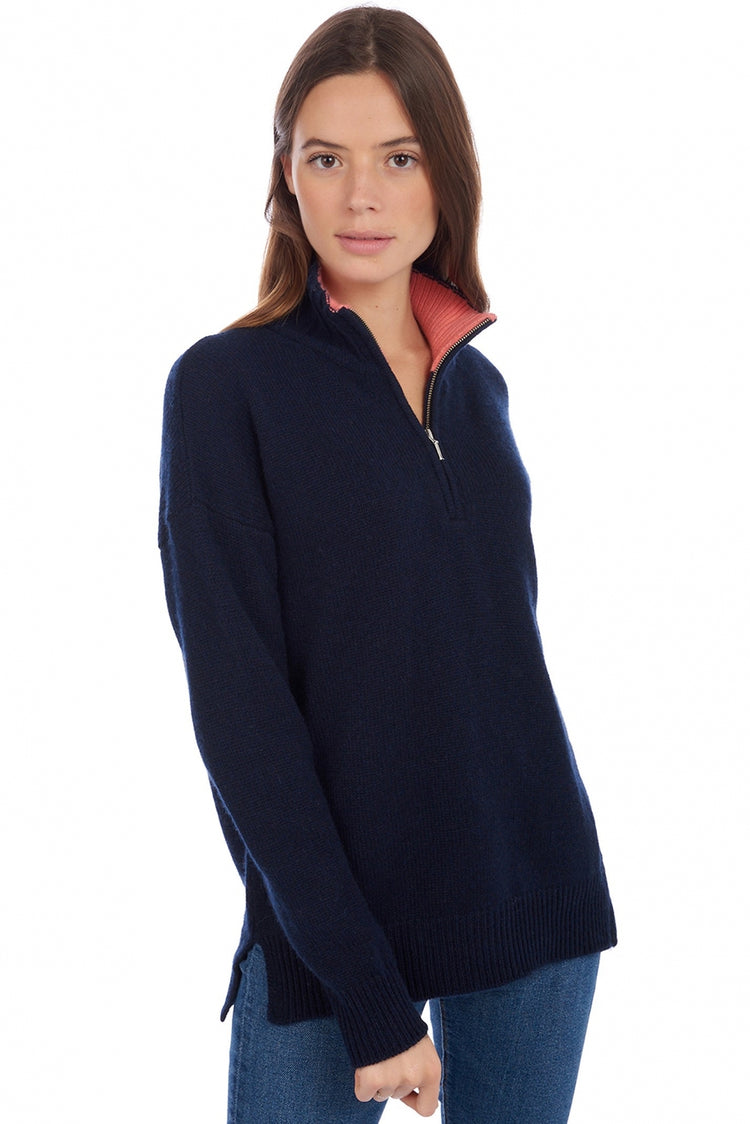 Alizette women's cashmere - dark navy - Mahogany