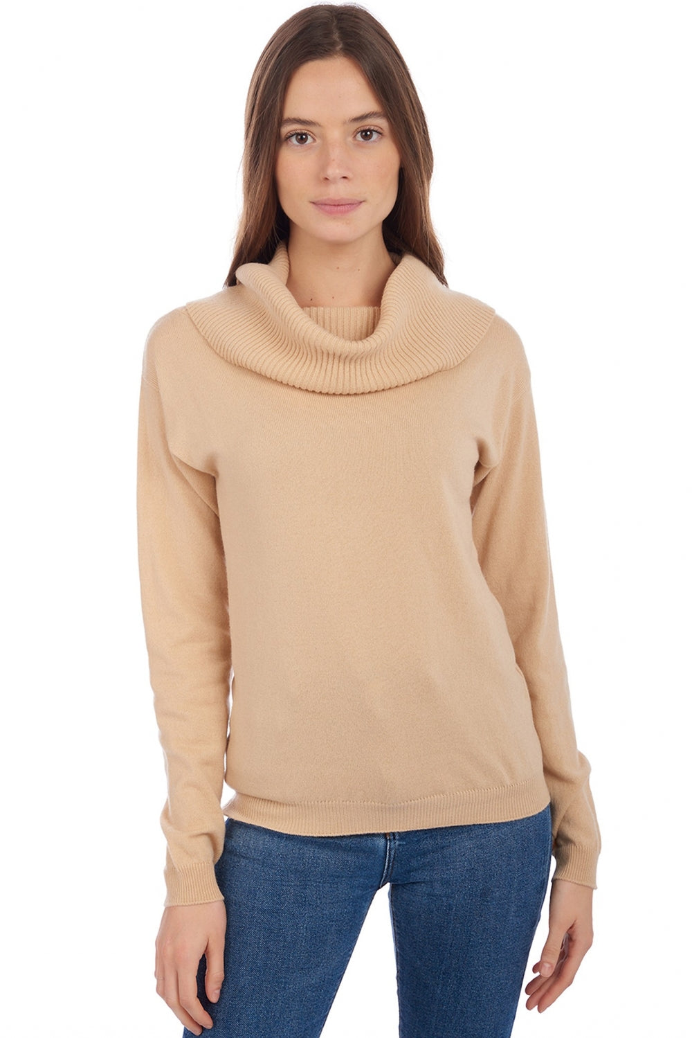 Anapolis cashmere women's jumper - honey - Mahogany