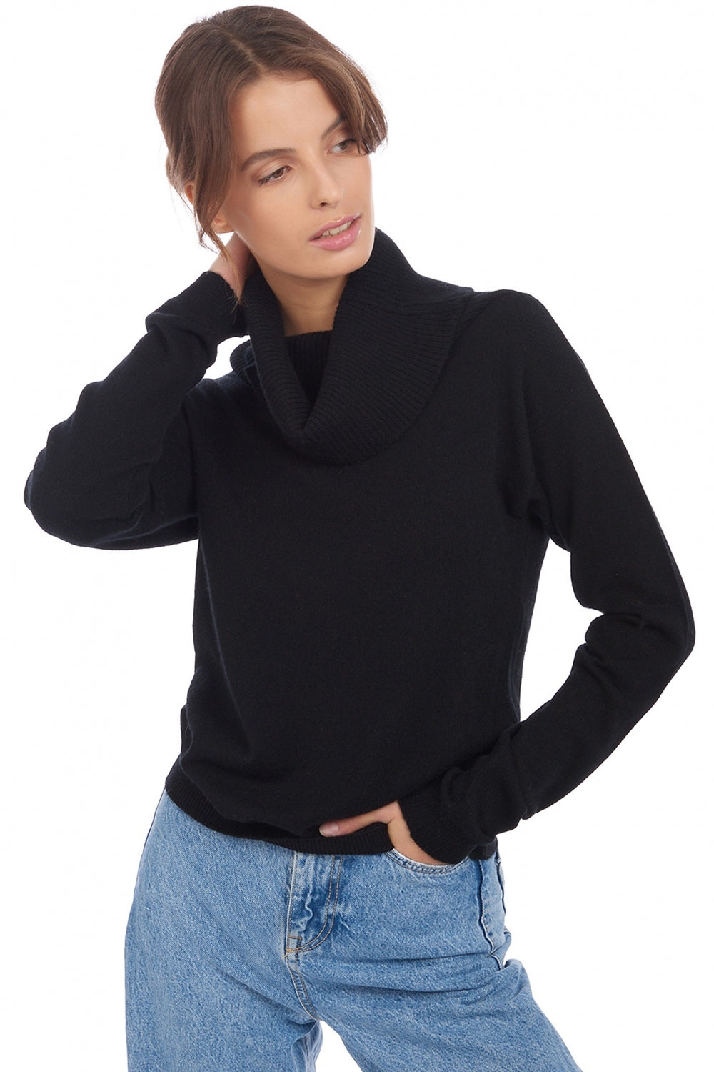 Anapolis cashmere women's jumper - black - Mahogany