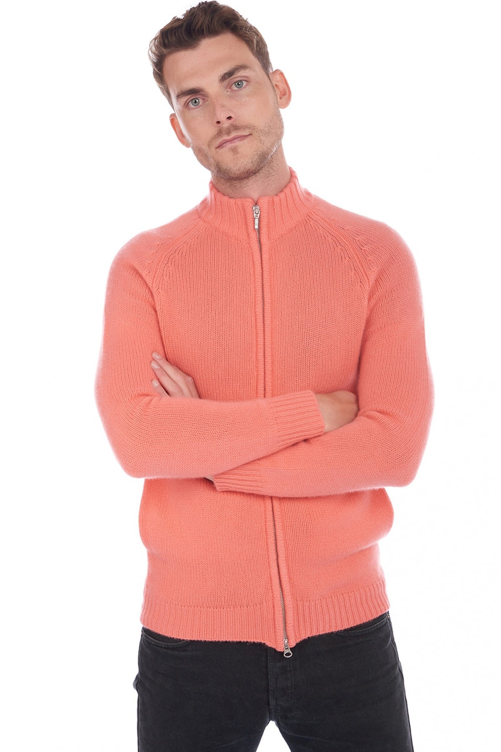 Argos cashmere men's jumper - peach - Mahogany