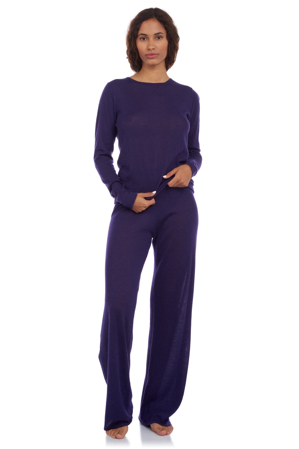 Boubou women's cashmere down jumper - royal - Mahogany