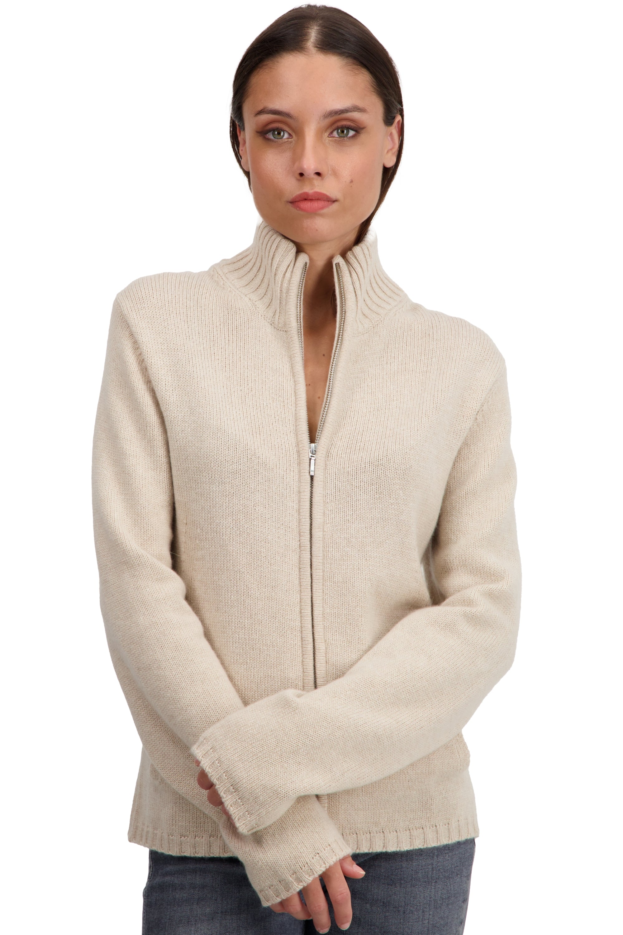Elodie women's cashmere - natural beige - Mahogany