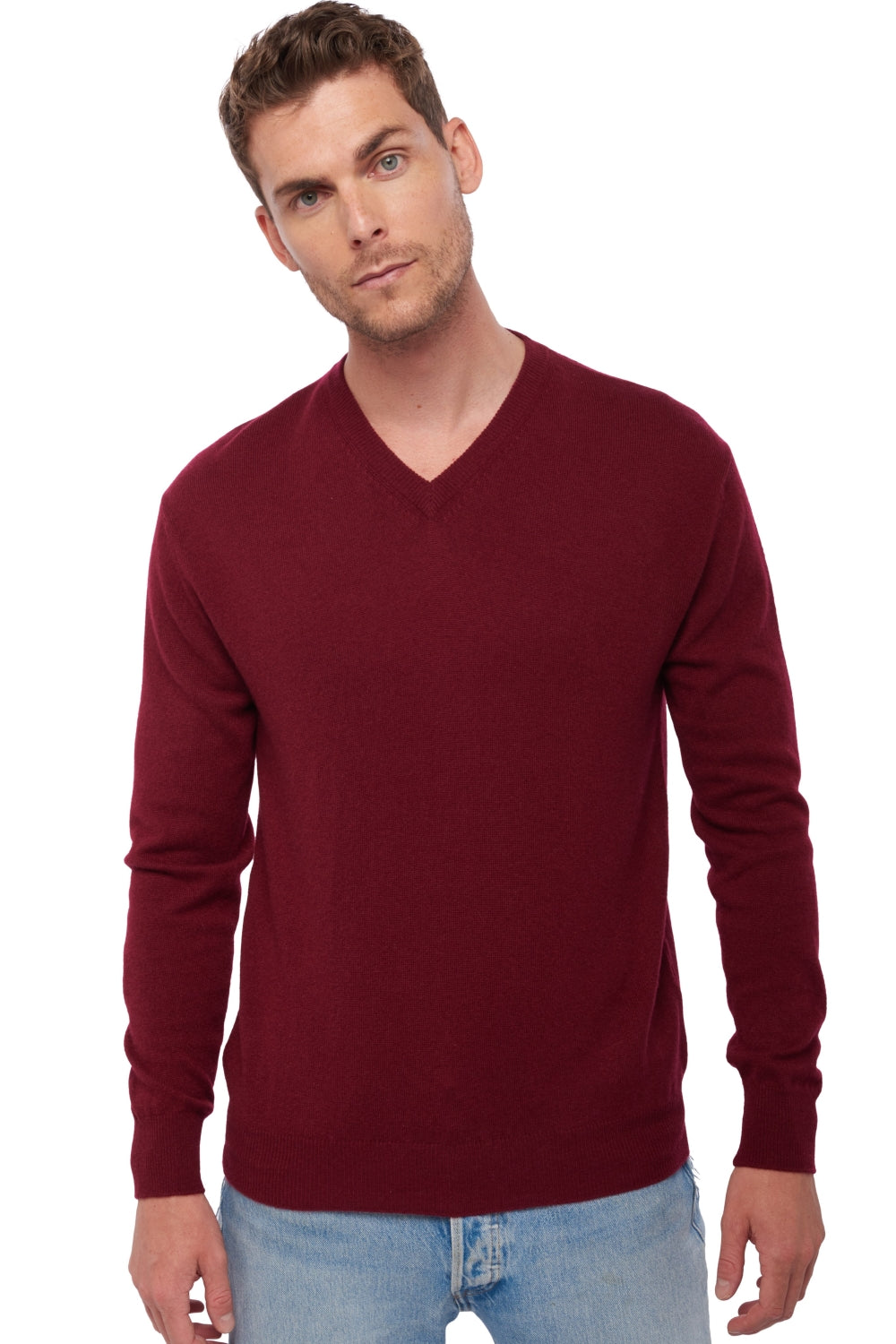 Hippolyte men's cashmere - bordeaux - Mahogany