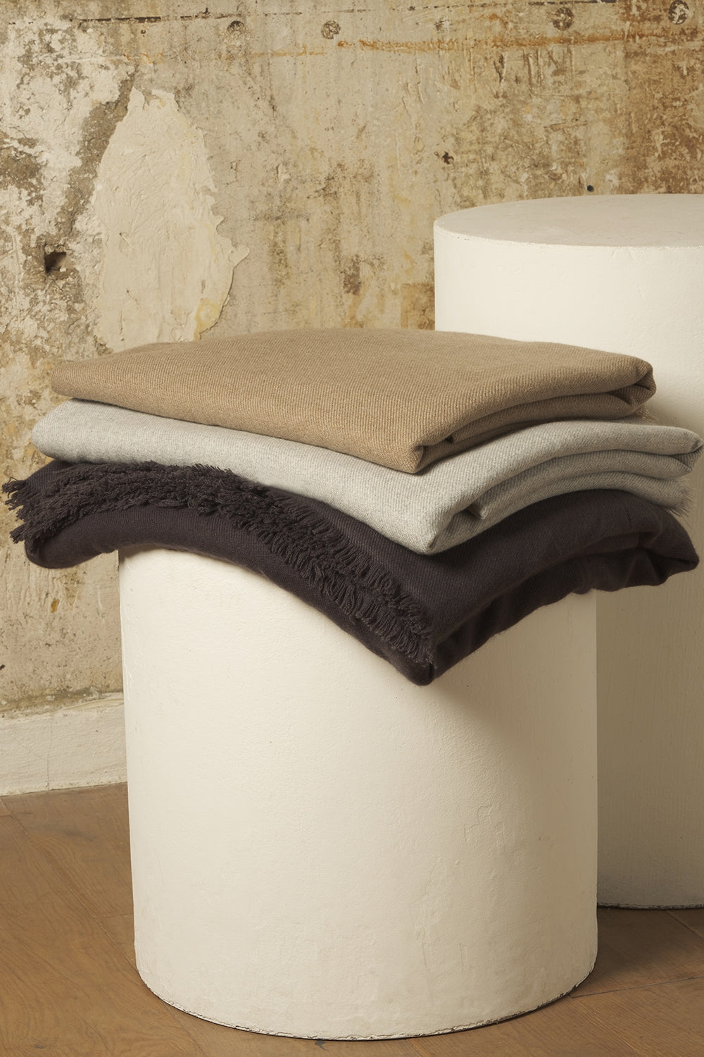 Cashmere plaid, 100% Cashmere, unisex, standard / 2 and 4 ply, thick woven, Mahogany