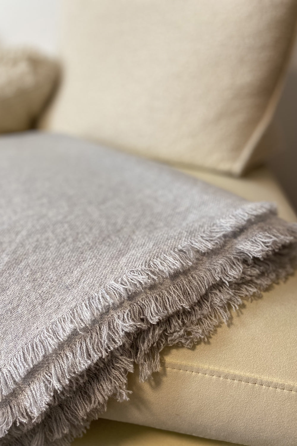 Zazoo Mixed in blended cashmere - heathered flannel - Mahogany