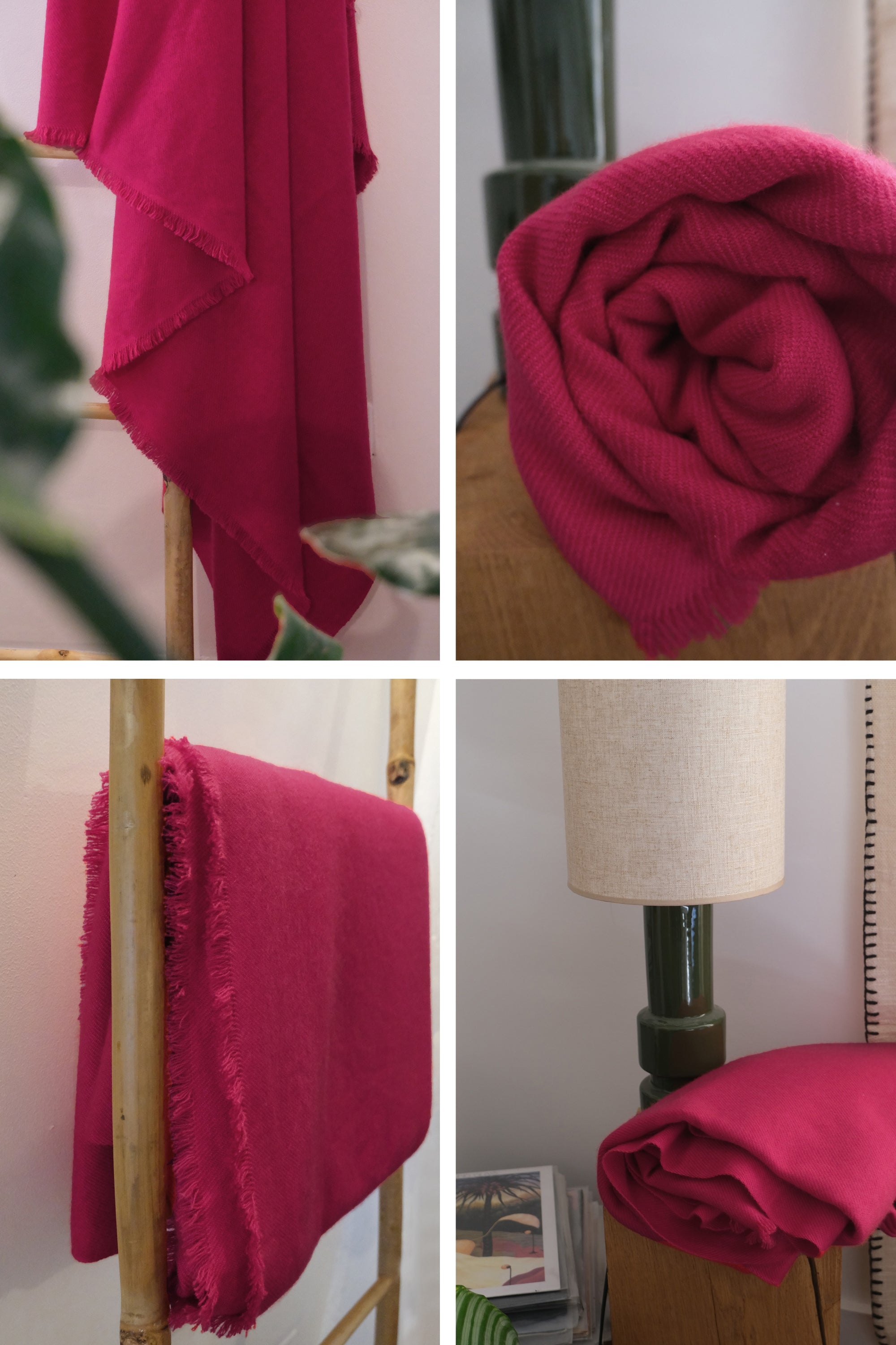 Toodoo Plain S in mixed cashmere - raspberry - Mahogany