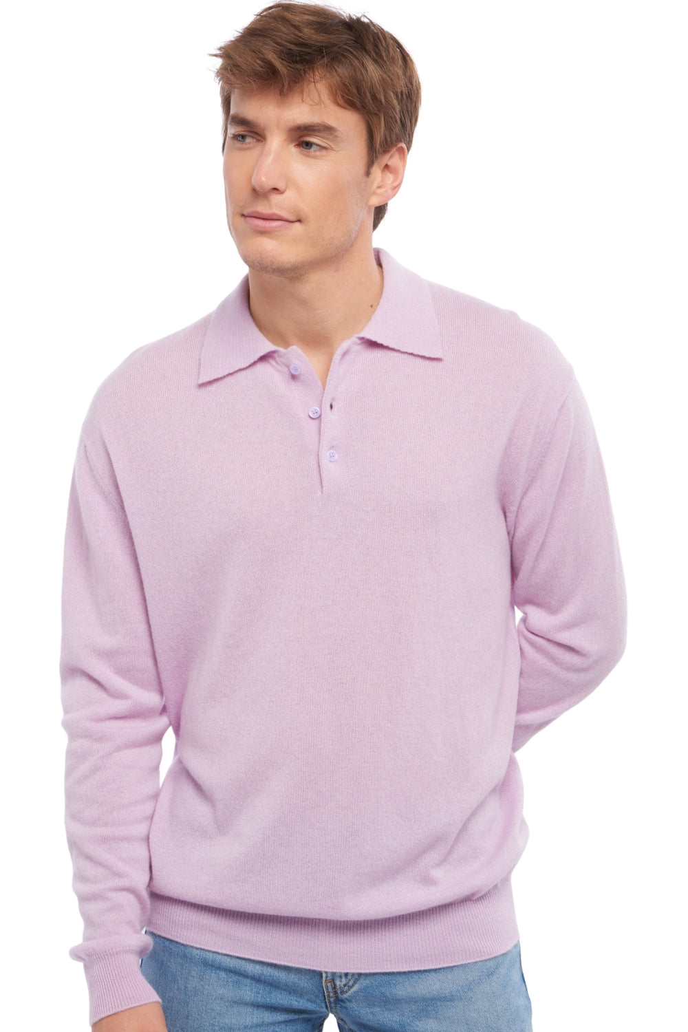 Alexandre in men's cashmere - lilac - Mahogany