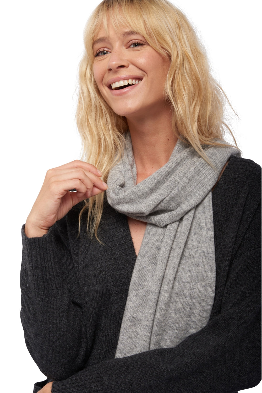 Ozone in mixed cashmere - fog grey - Mahogany