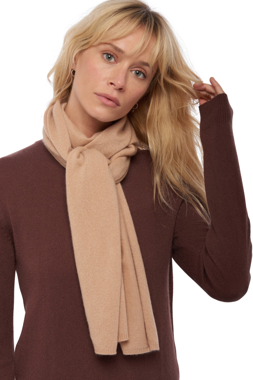 Ozone in mixed cashmere - granola - Mahogany