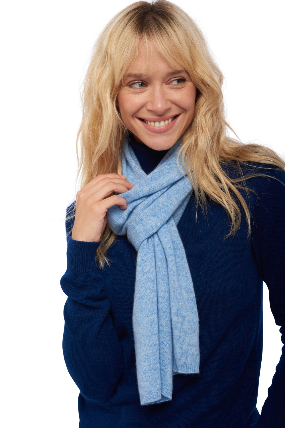 Ozone in mixed cashmere - powder blue - Mahogany