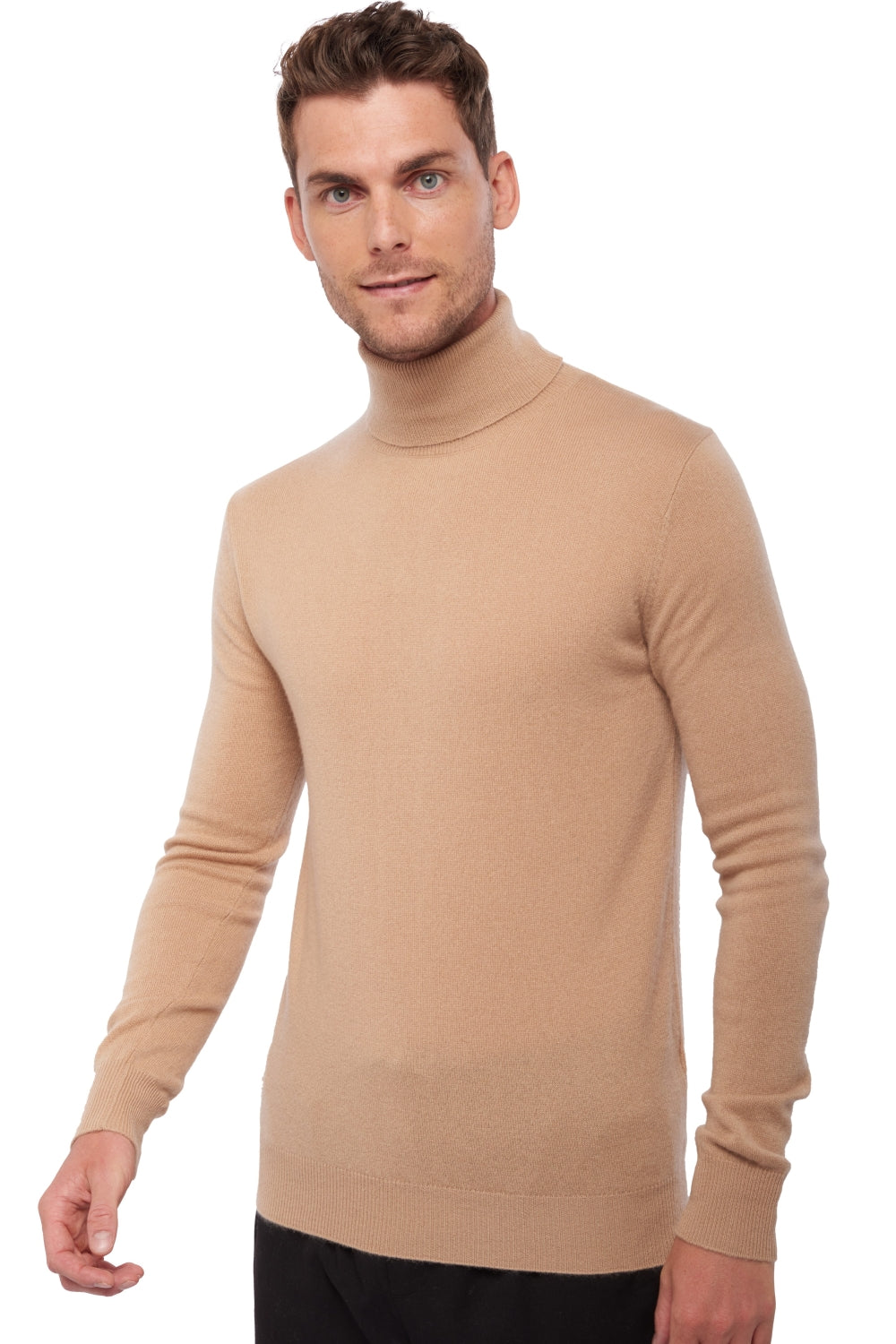 Tarry men's cashmere jumper - granola - Mahogany