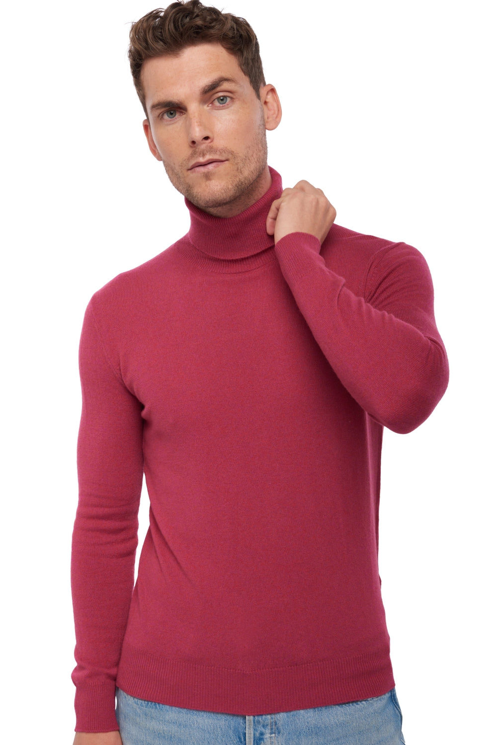 Tarry men's cashmere jumper - highland - Mahogany