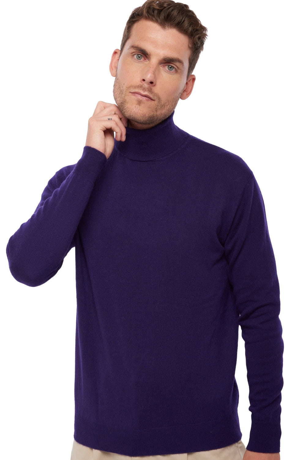 Edgar men's cashmere - deep purple - Mahogany