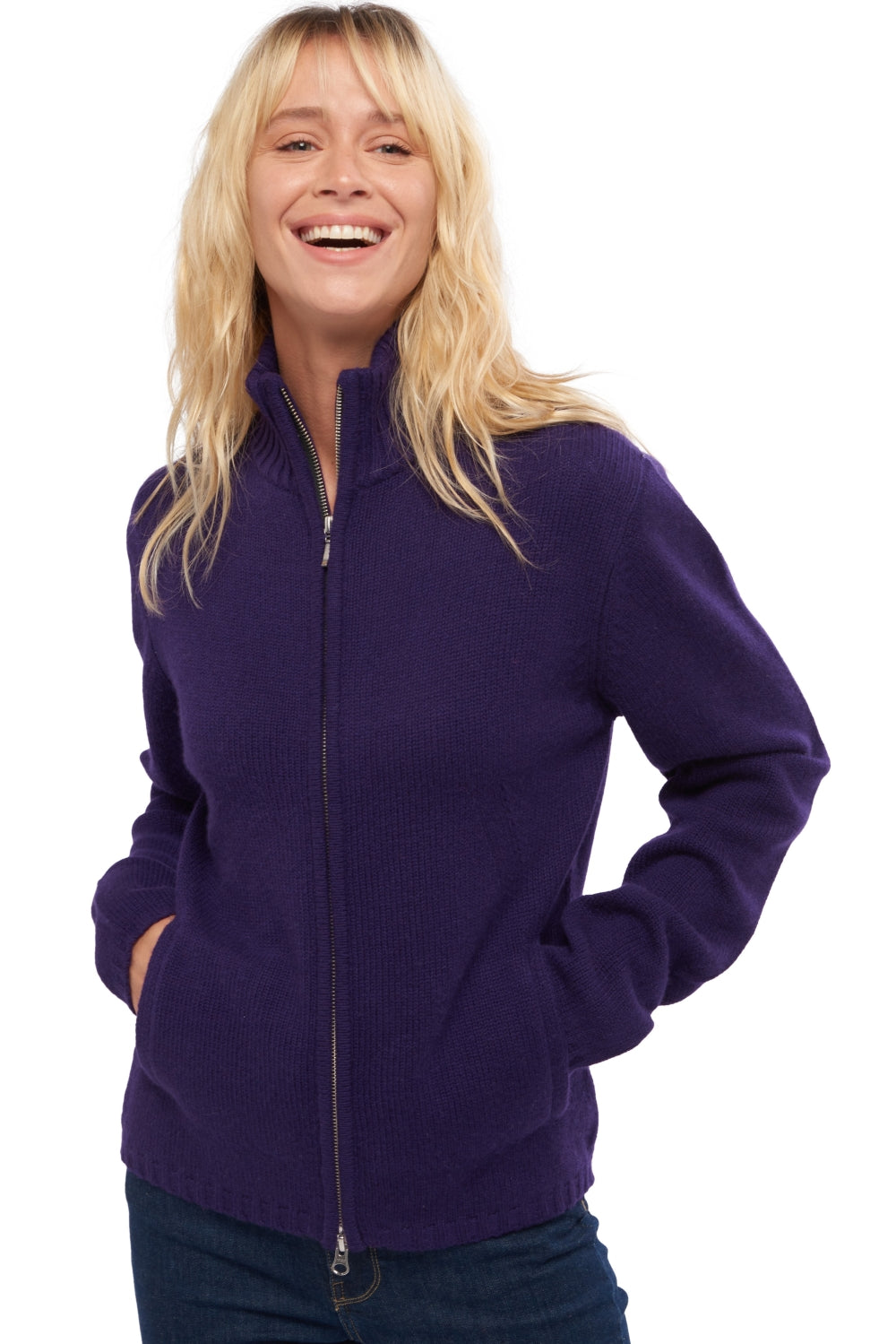Elodie women's cashmere - deep purple - Mahogany