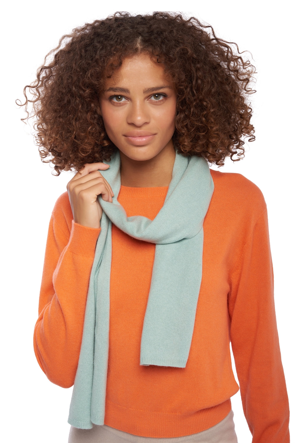 Ozone in mixed cashmere - sea foam - Mahogany