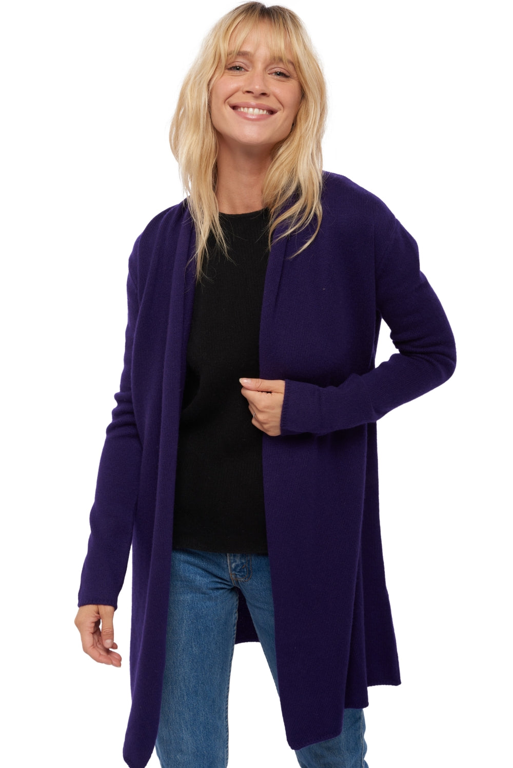 Perla women's cashmere jumper - deep purple - Mahogany
