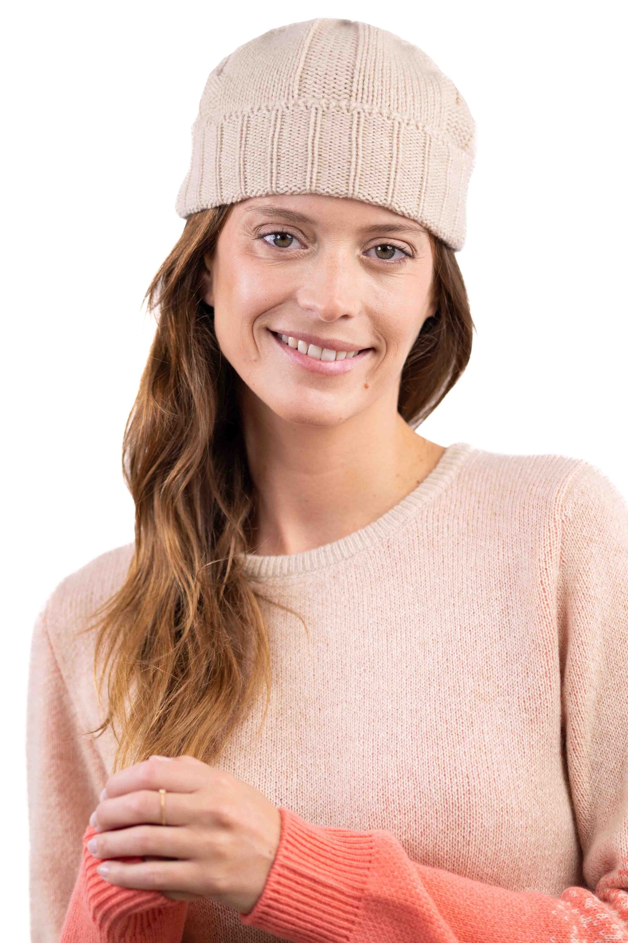 Ted in cashmere men's - natural beige - Mahogany
