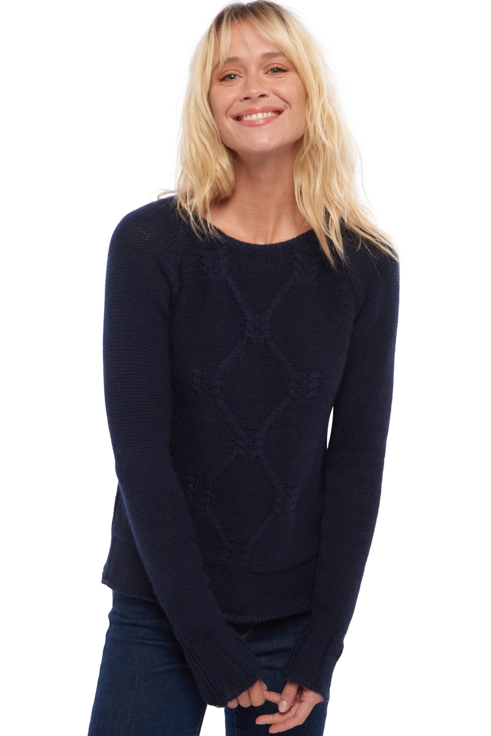 April cashmere women's jumper - dark navy - Mahogany