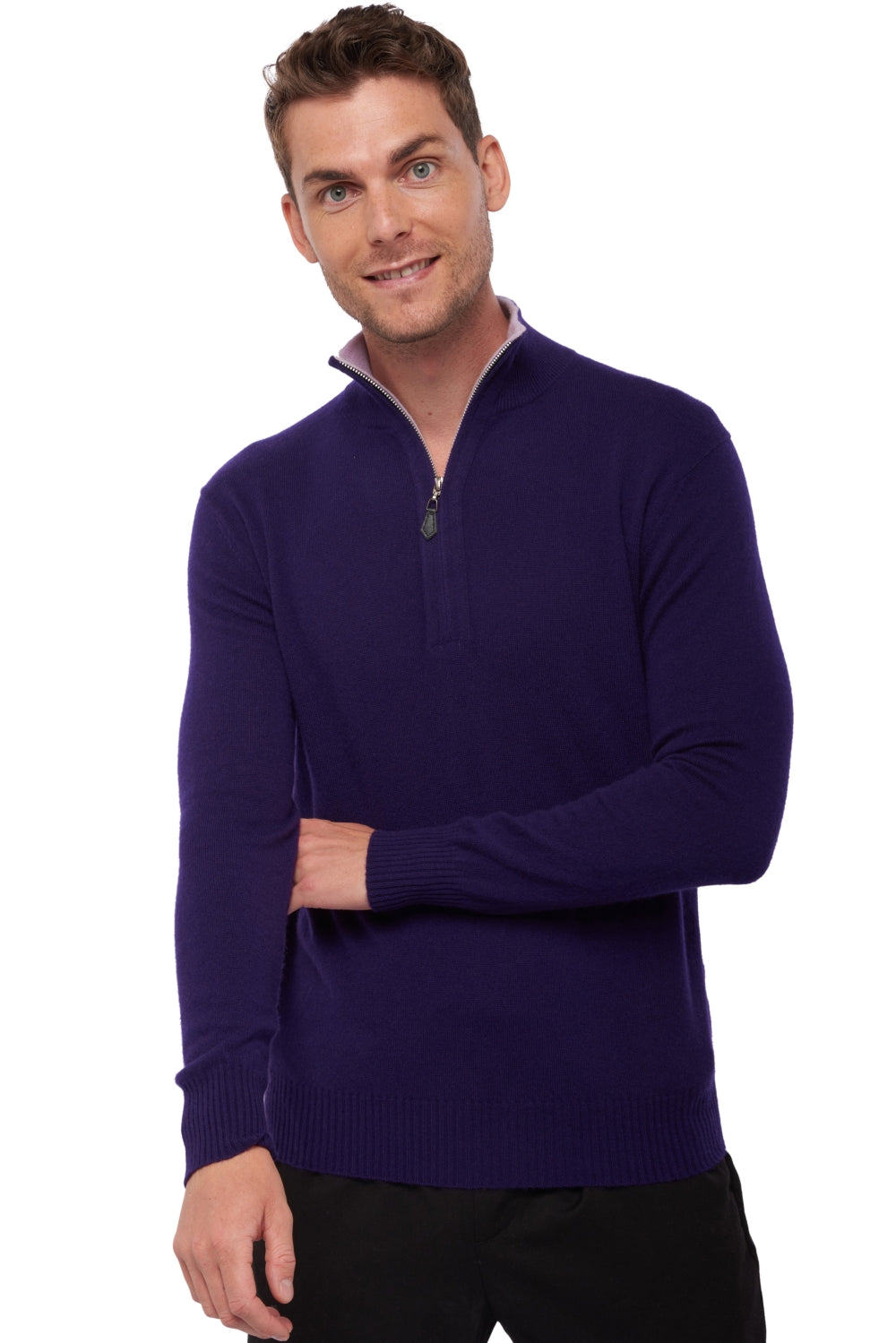 Henri men's cashmere - deep purple / lilac - Mahogany