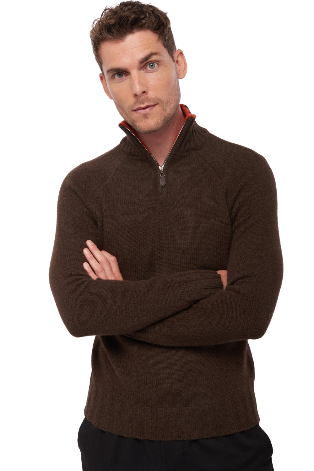 Howard in cashmere and yak for men - natural brown / paprika - Mahogany