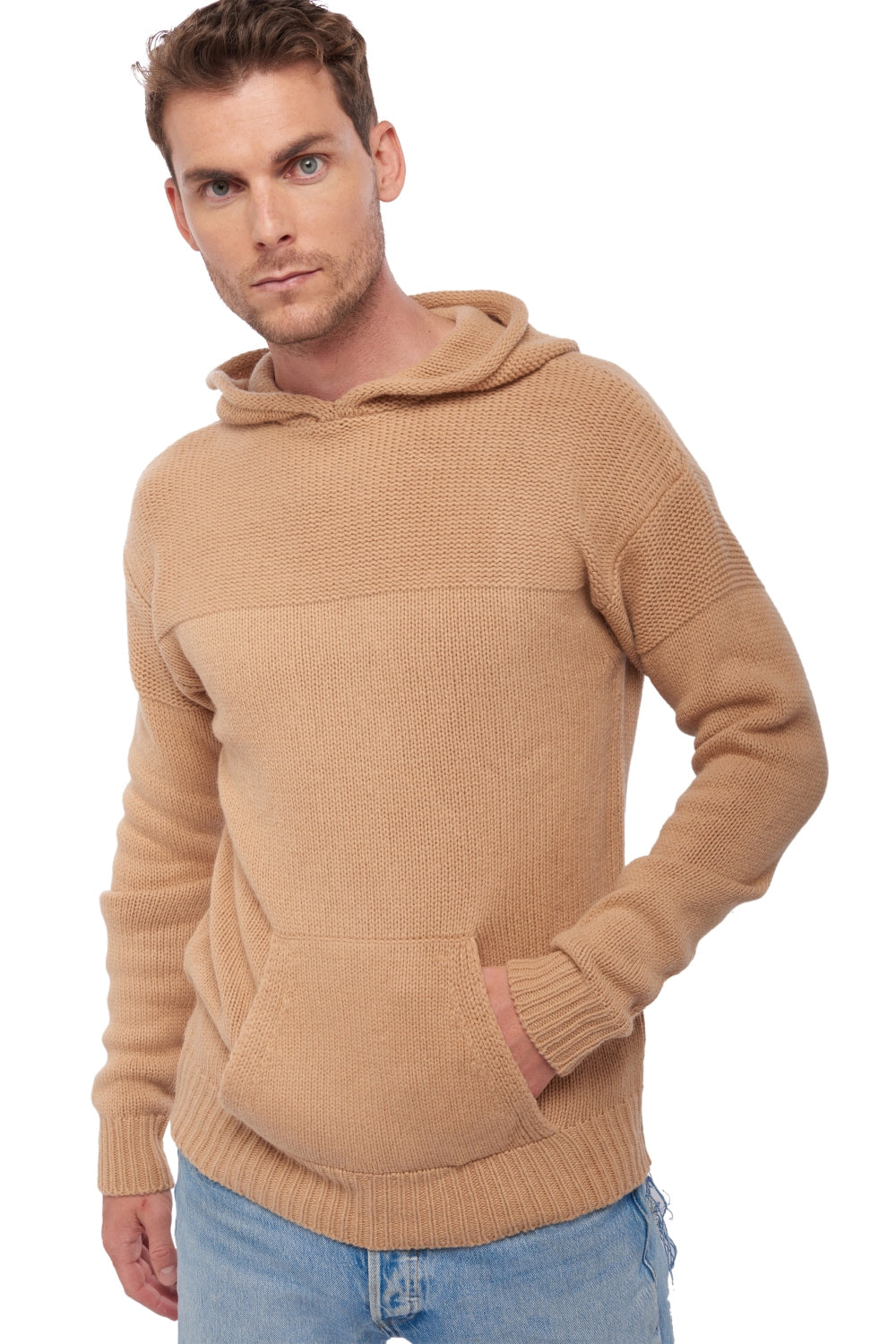 Wayne in yak for men - camello - Mahogany