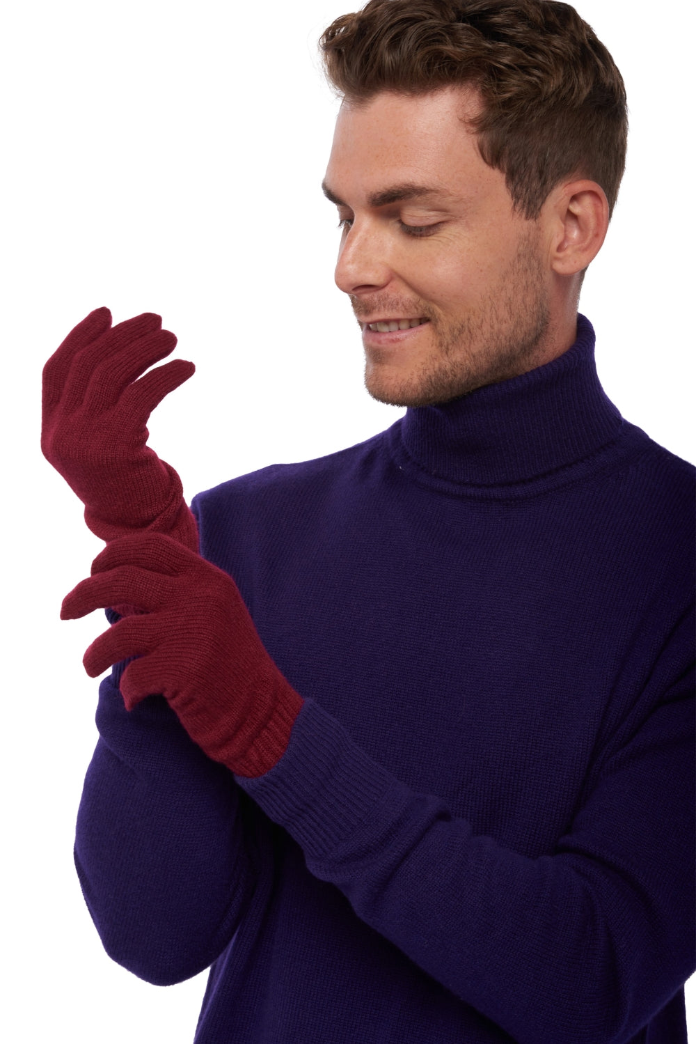Manous men's cashmere jumper - bordeaux - Mahogany