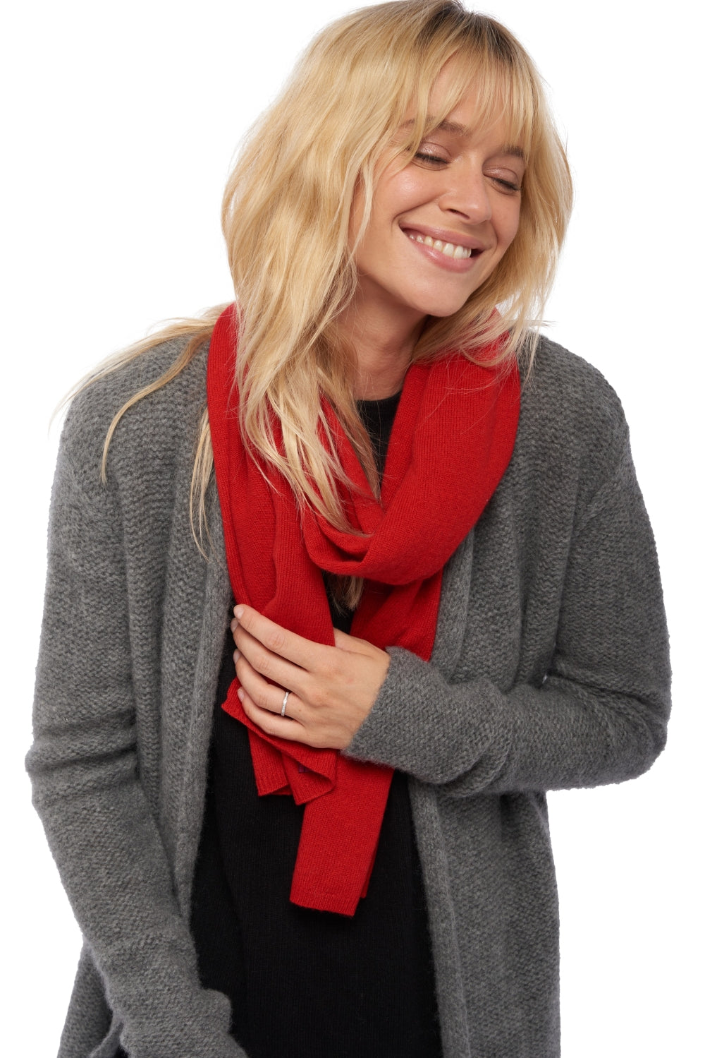 Ozone in mixed cashmere - velvet red - Mahogany