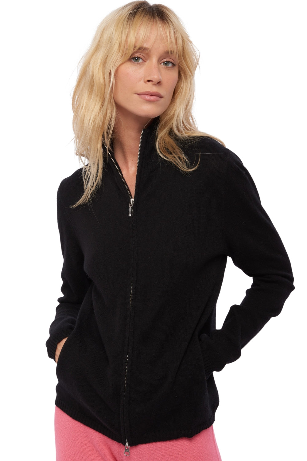 Virginia women's cashmere jumper - black - Mahogany