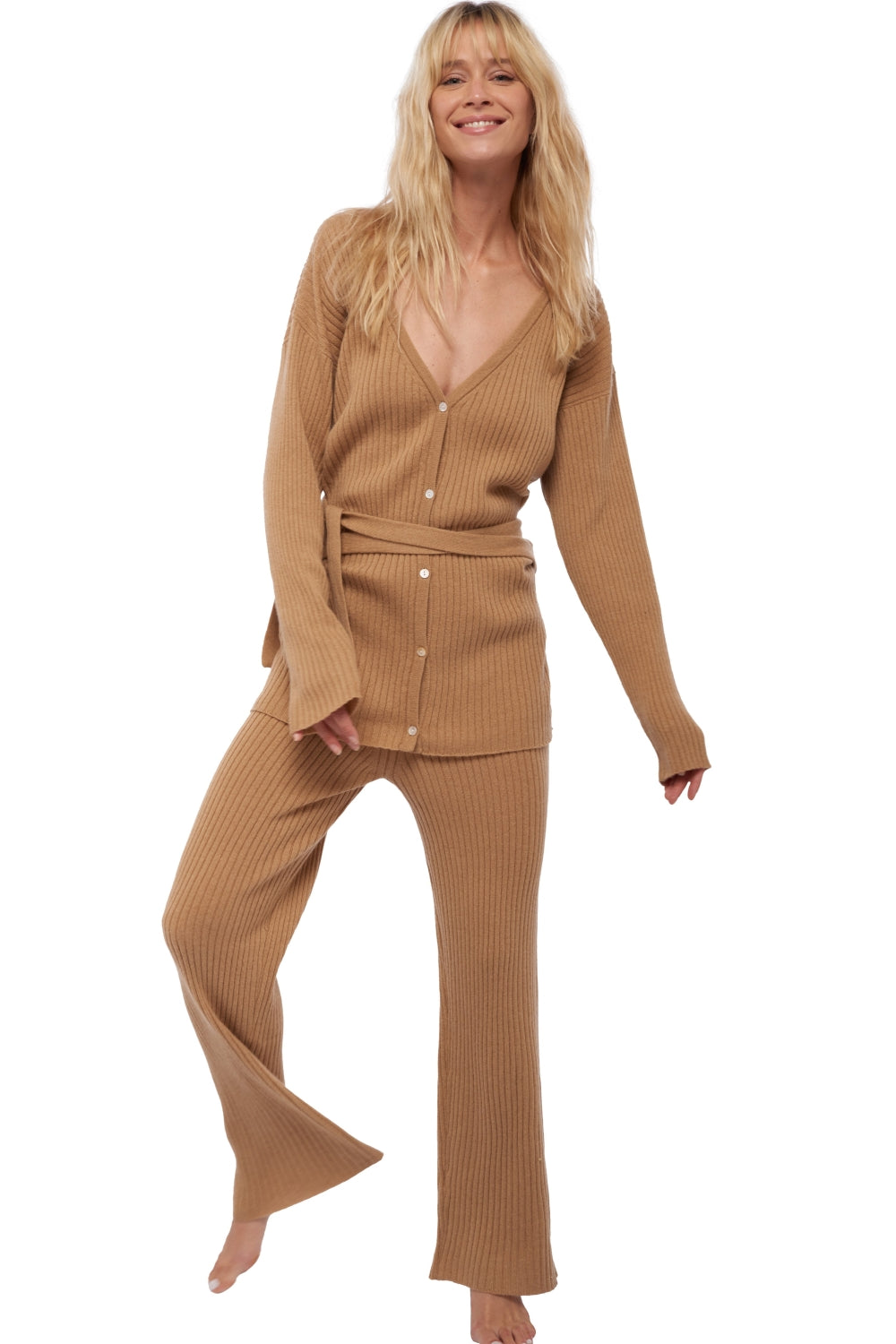 Avignon en cachemire femme - Vue 1 - camel - Mahogany