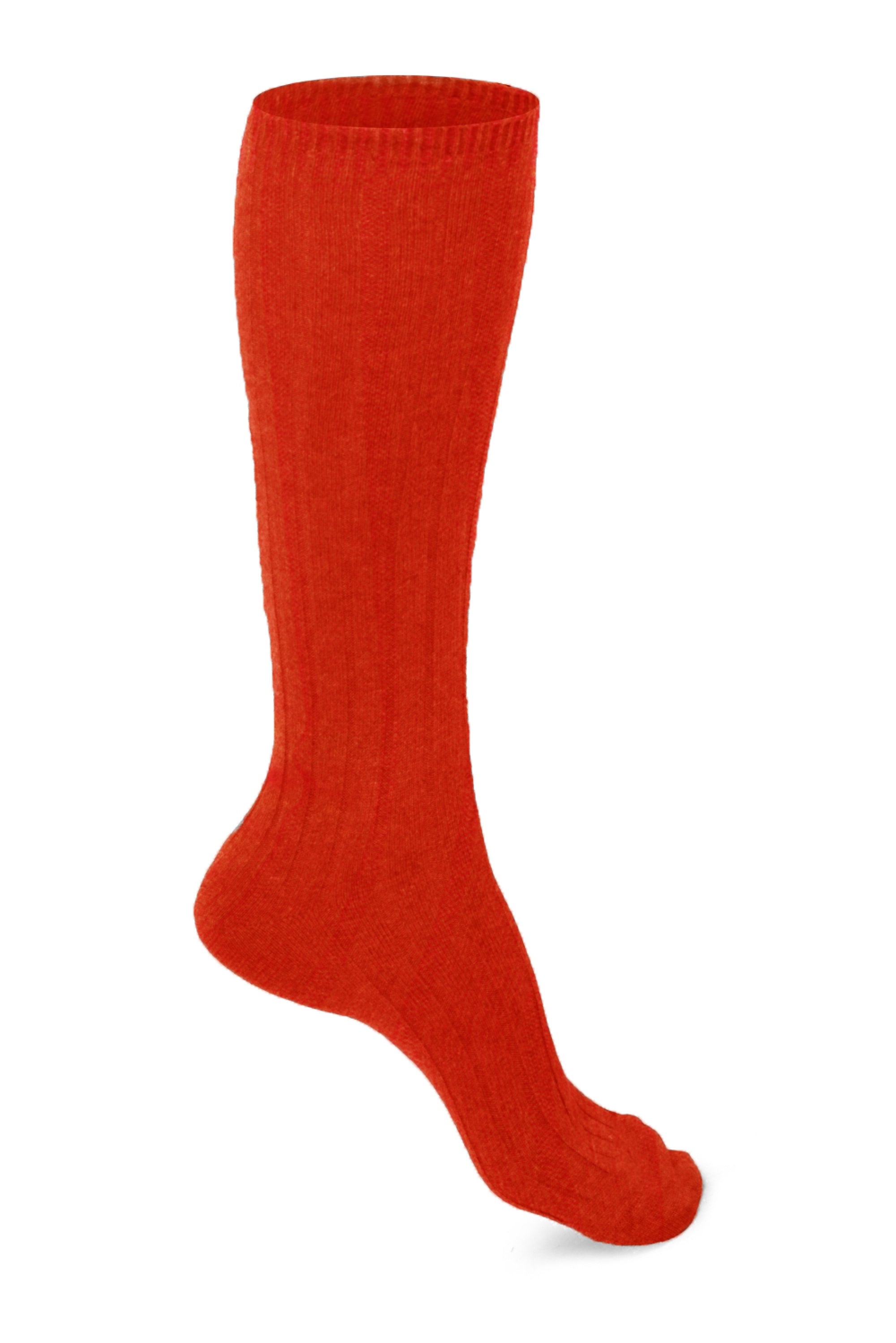 Cashmere & elastane socks, 88% Cashmere / 12% Elastane, women, standard / 2 and 4 ply, ribbed, Mahogany
