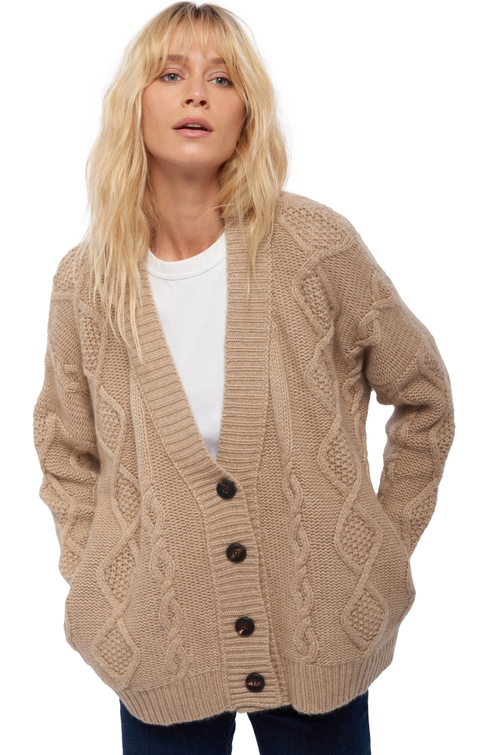 Valaska women's cashmere - natural brown - Mahogany