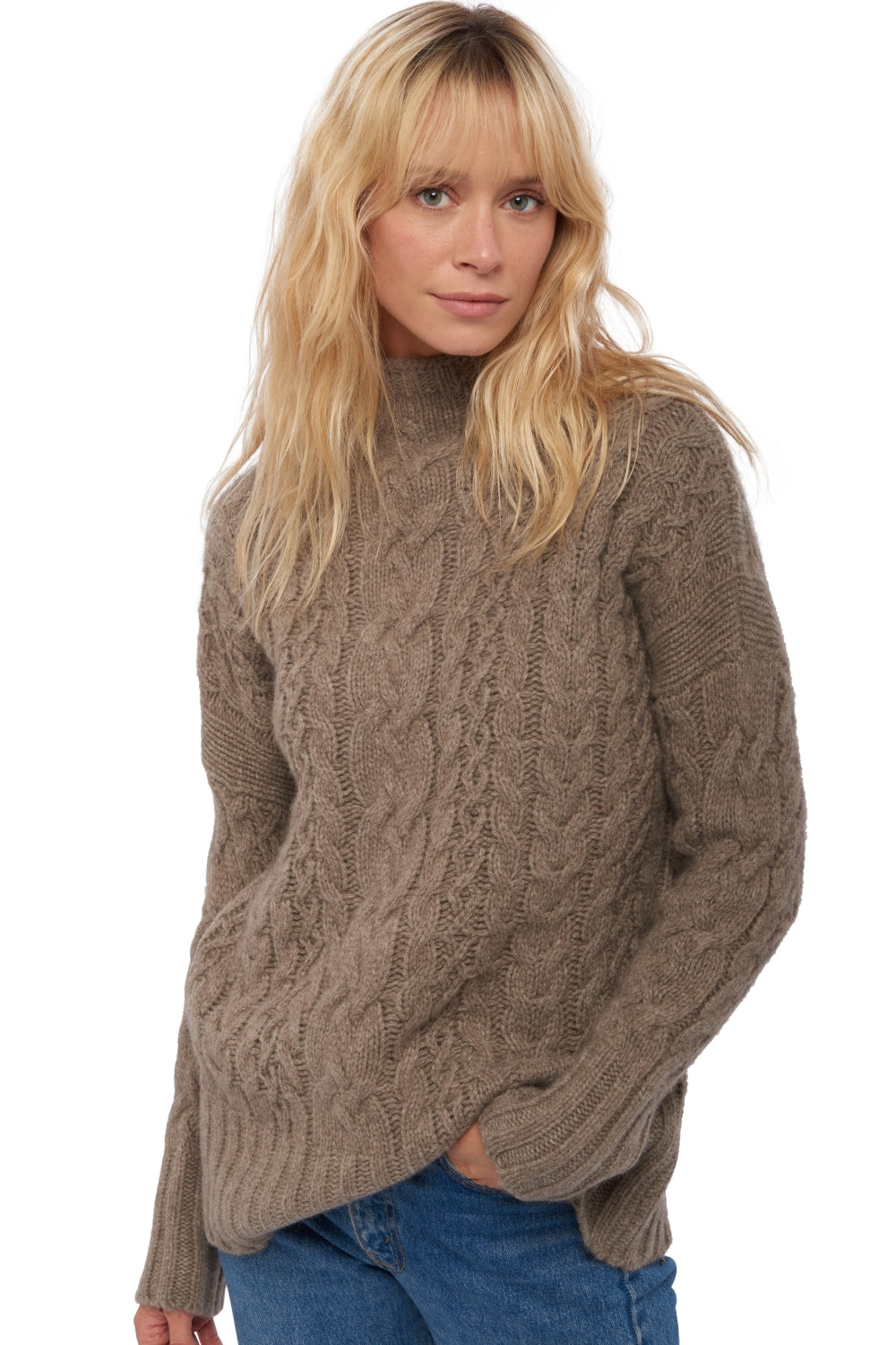 Victoria women's yak - natural marmotte - Mahogany