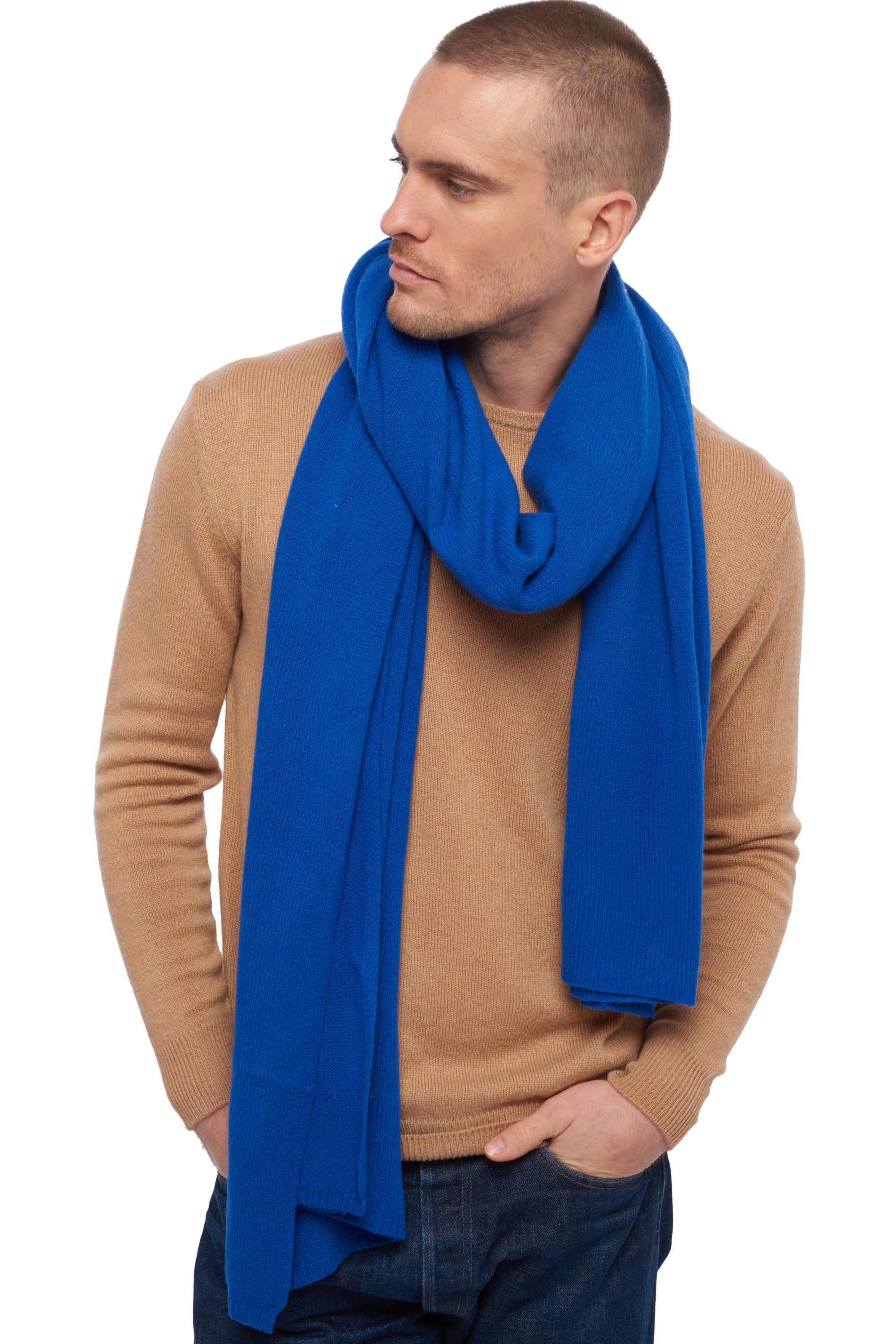 Yak scarf, 100% Yak, unisex, standard / 2 and 4 ply, openwork knit, Mahogany
