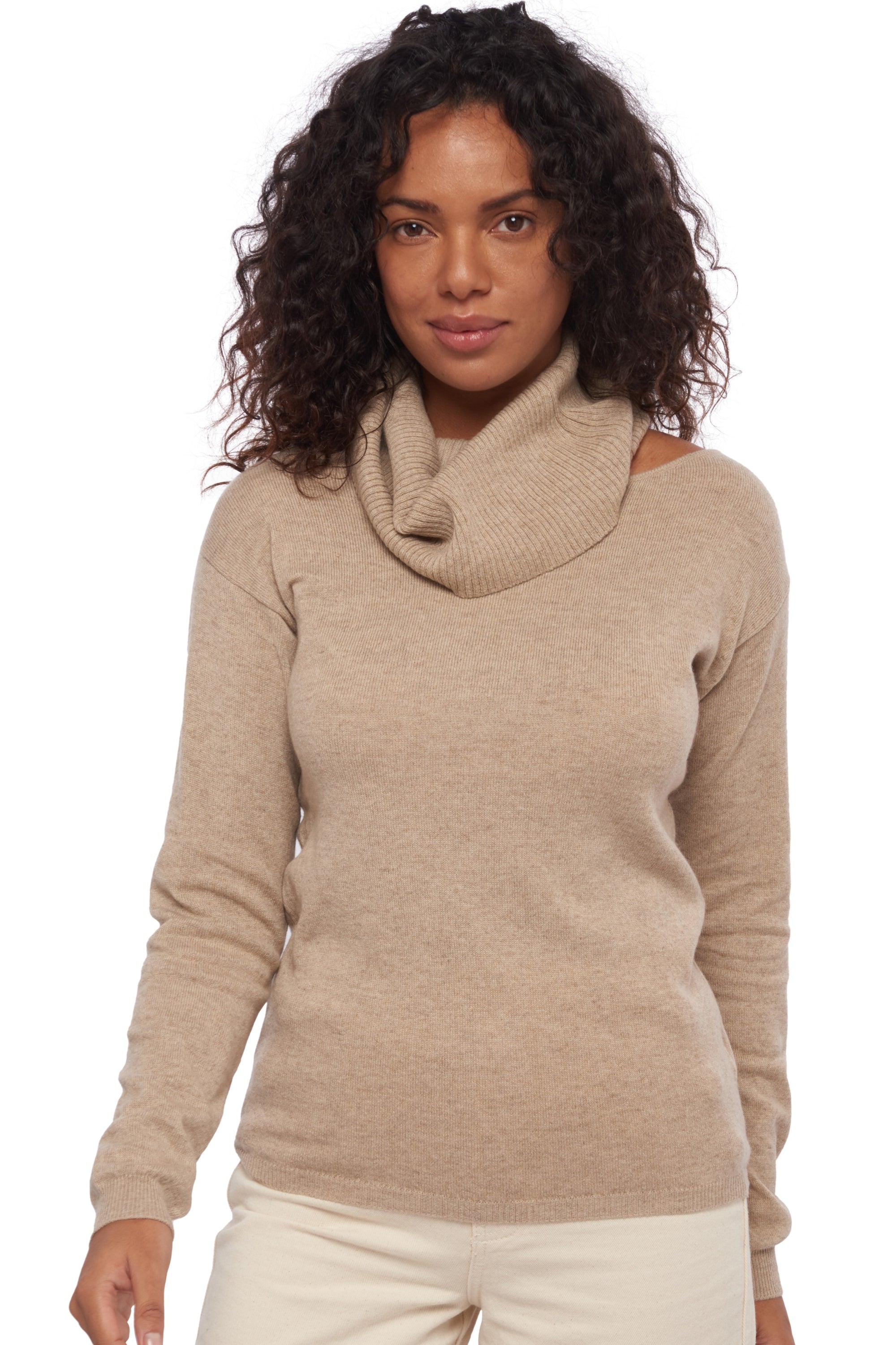 Wyoming in cashmere for women - natural stone - Mahogany