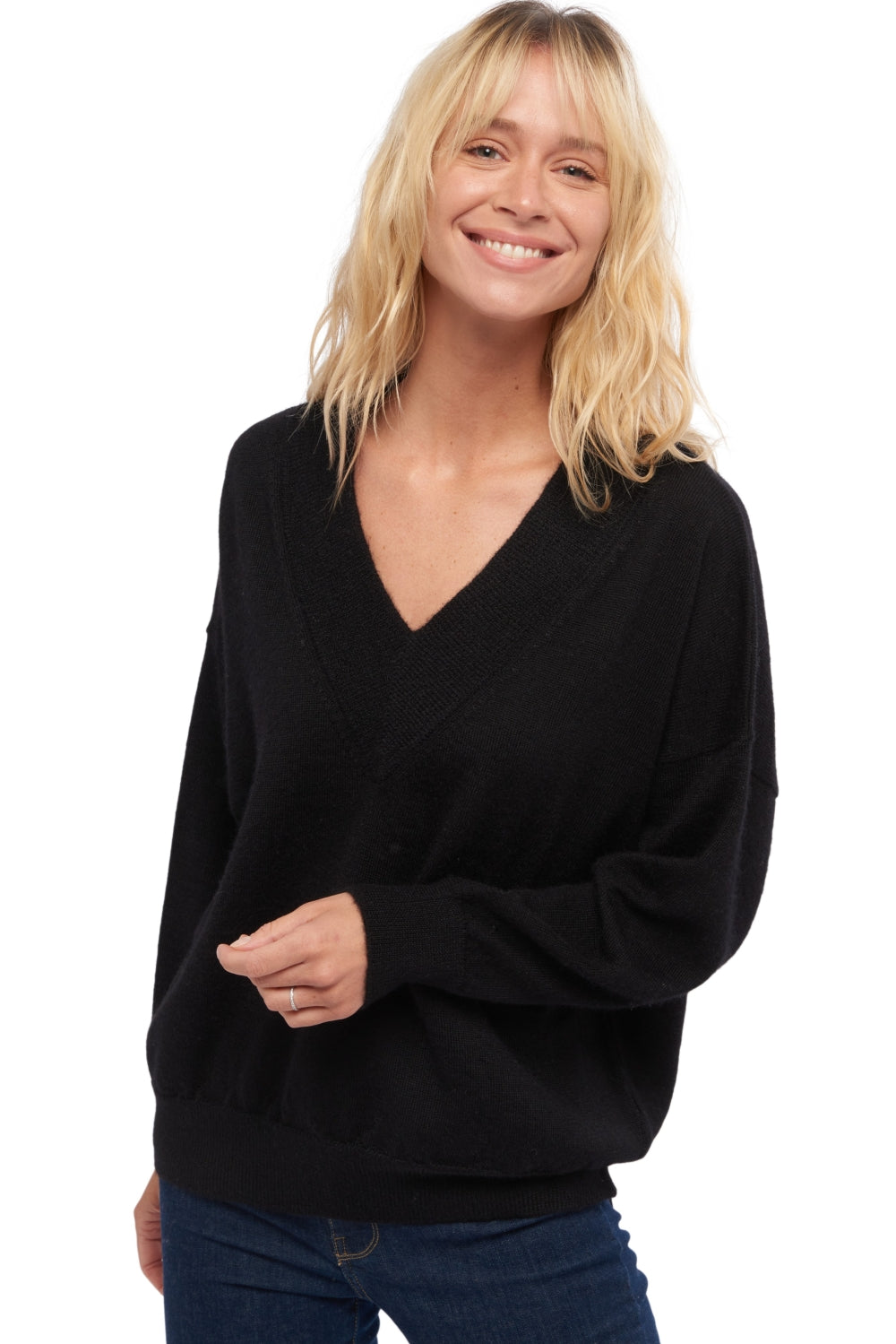 Versailles women's baby alpaca - black - Mahogany