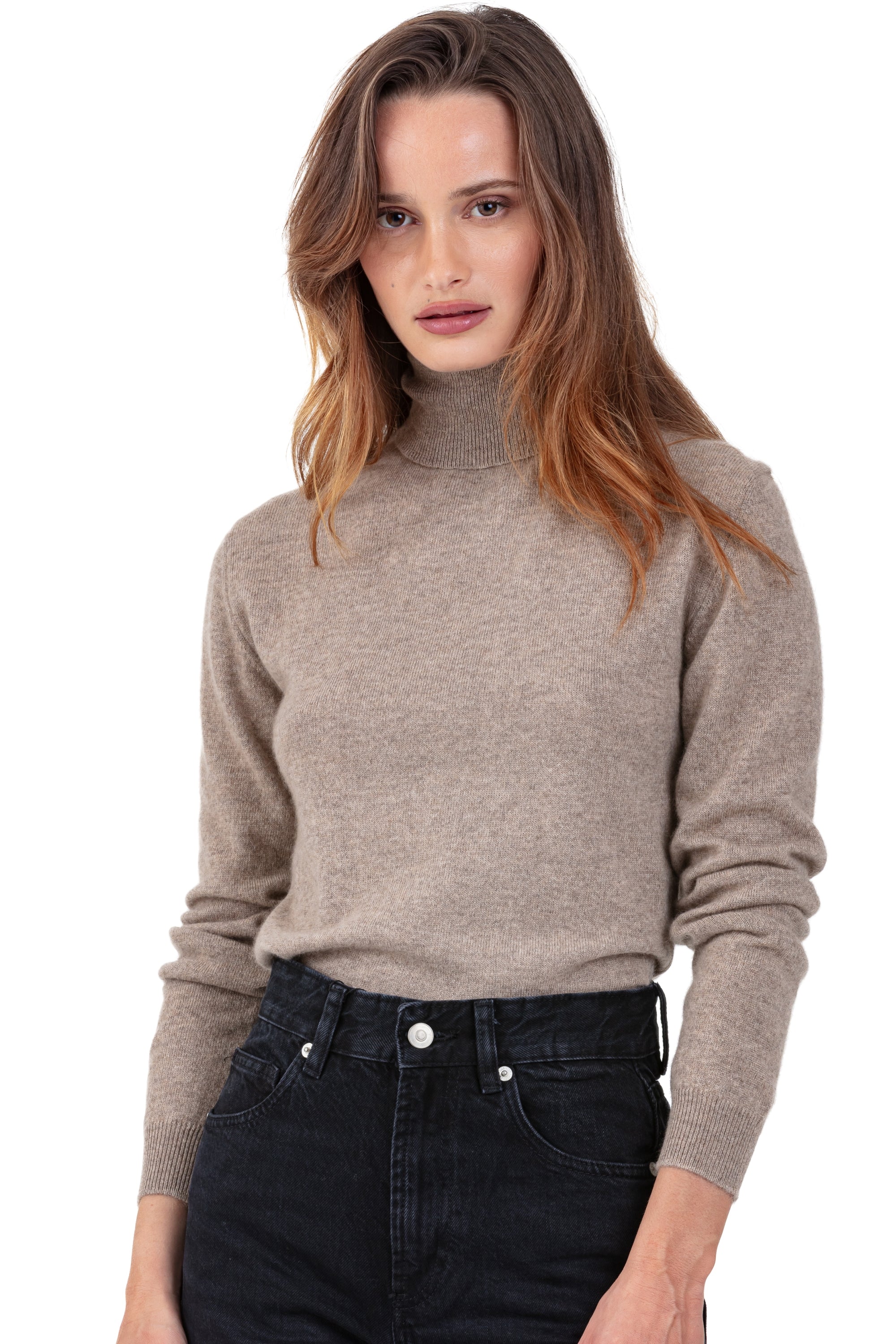 Tale cashmere women's jumper - natural brown - Mahogany
